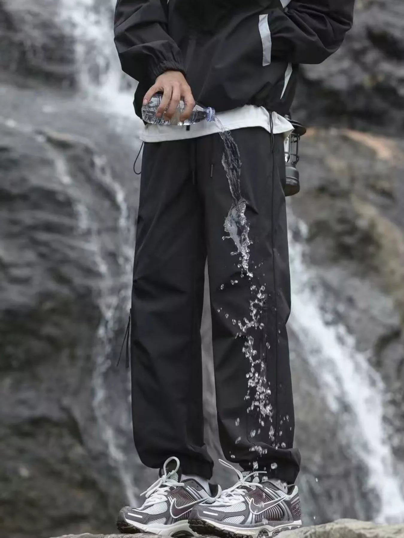 Men's Plus Size Cargo Pants with Zipper Pockets - PBNJ FASHIONS