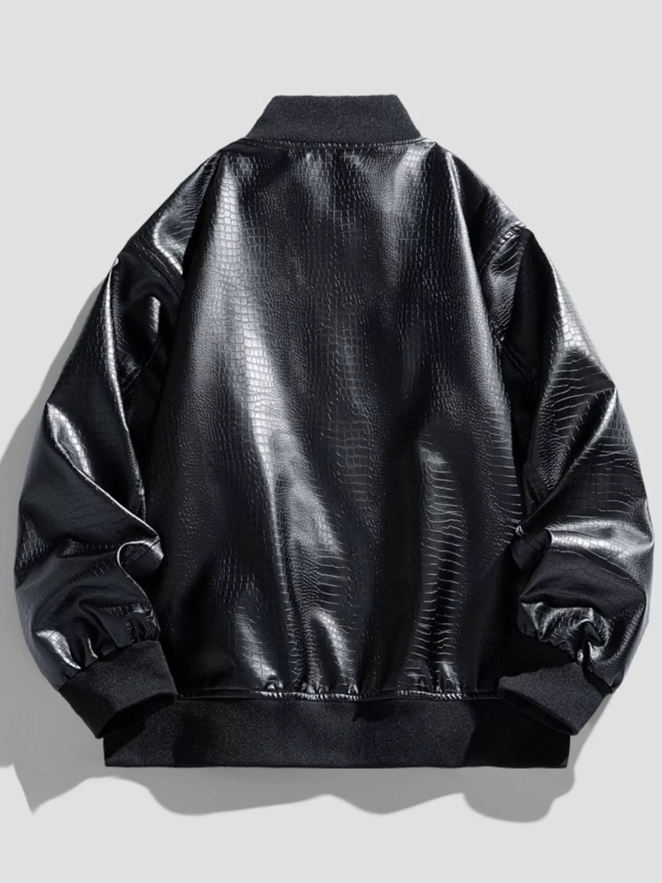 Men's Plus Size Zip Up Leather Jacket - PBNJ FASHIONS