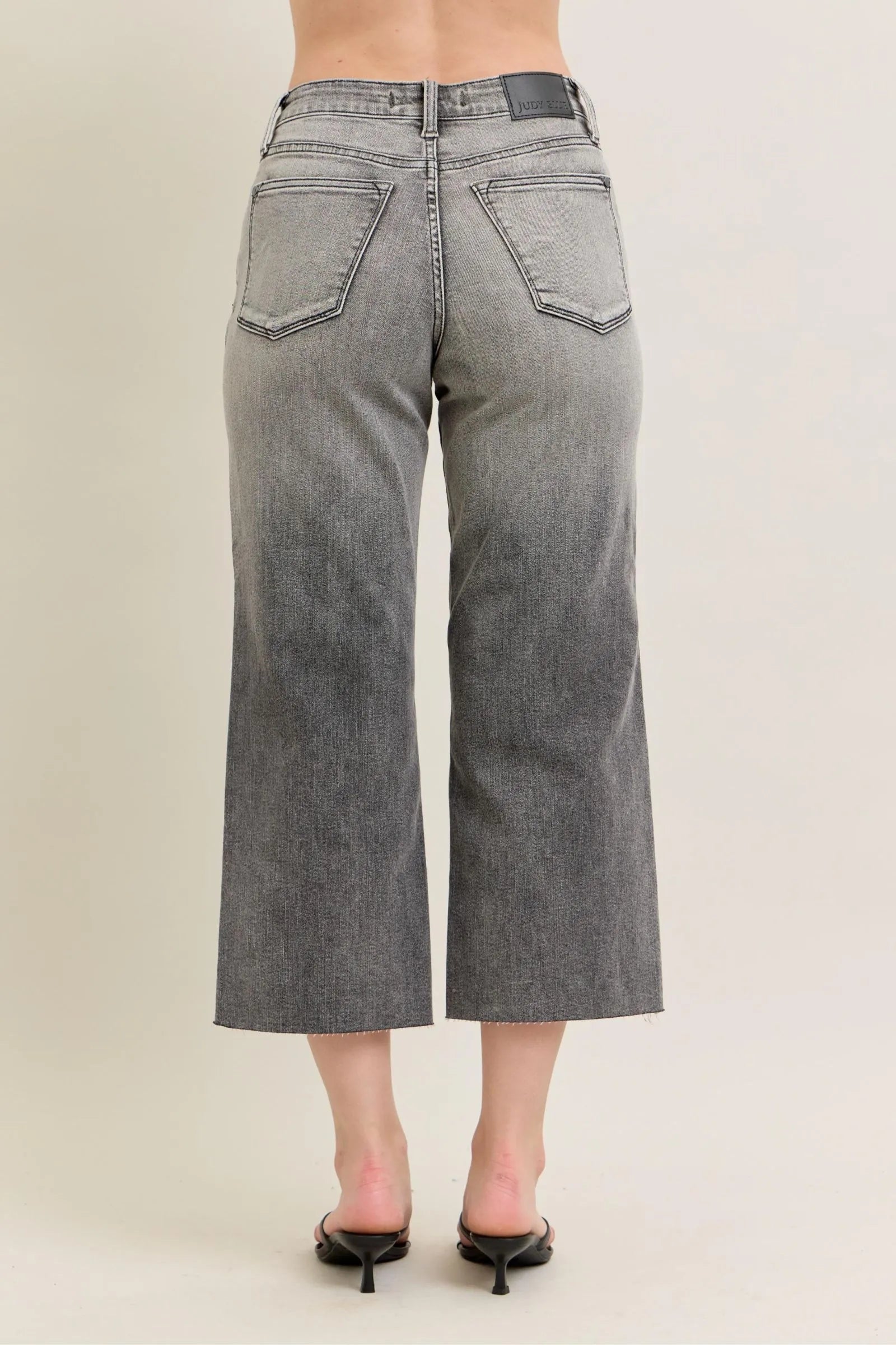 Judy Blue Full Size Wide Leg Capris Jeans Plus Size - PBNJ FASHIONS