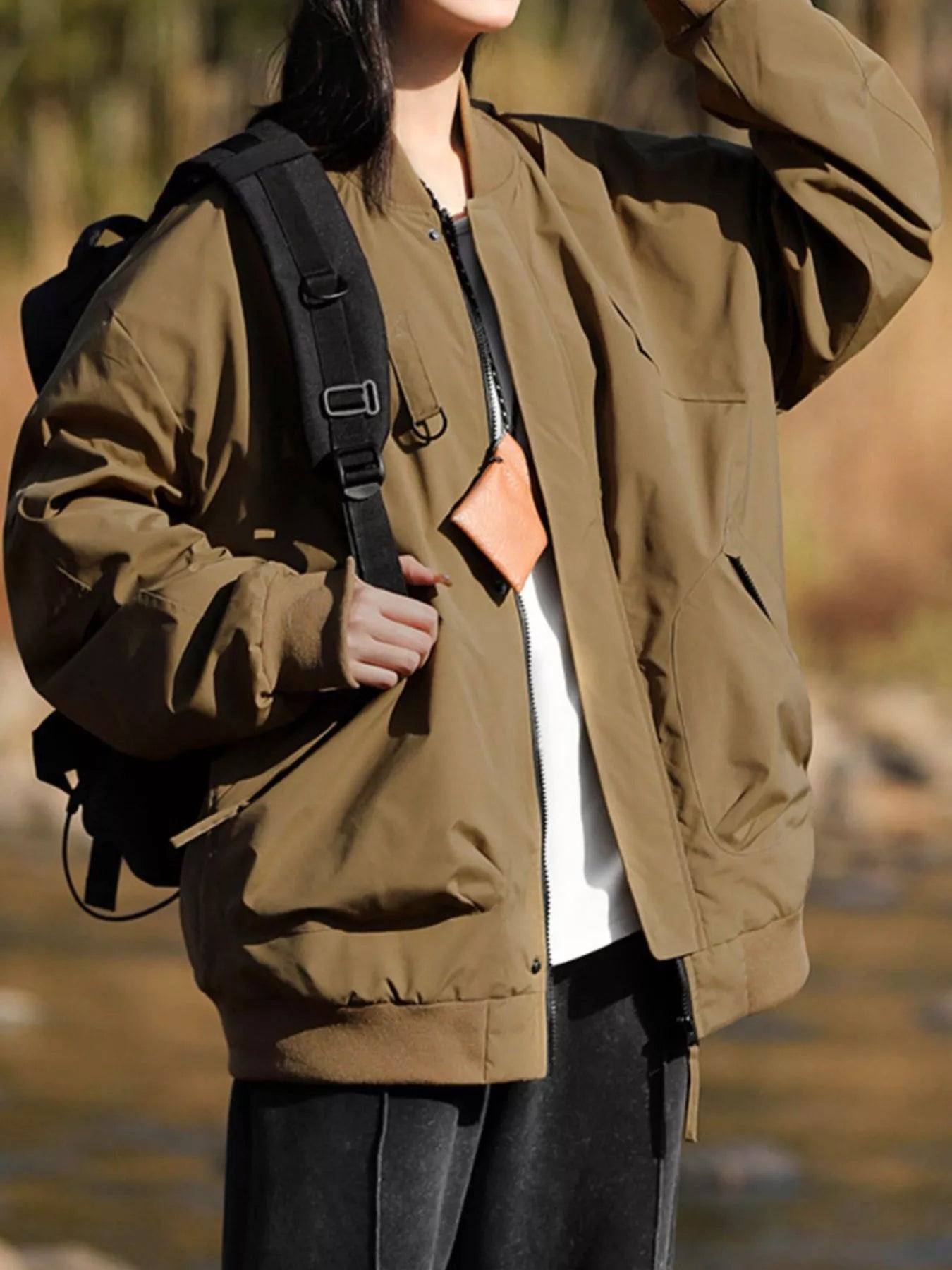 Men's Plus Size Casual Loose Fit Zip Up Jacket - PBNJ FASHIONS