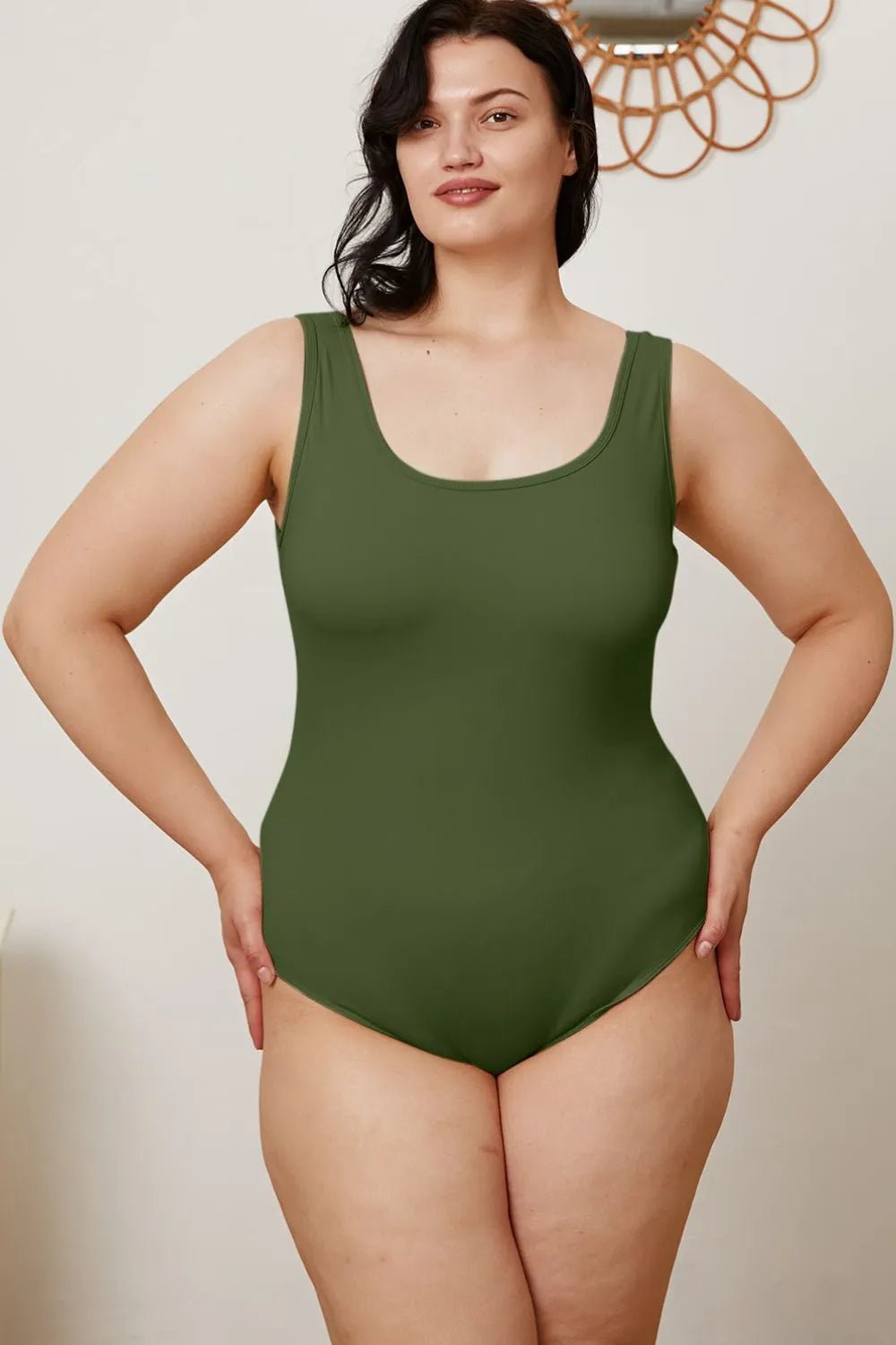 Basic Bae Full Size Square Neck Sleeveless Bodysuit - PBNJ FASHIONS