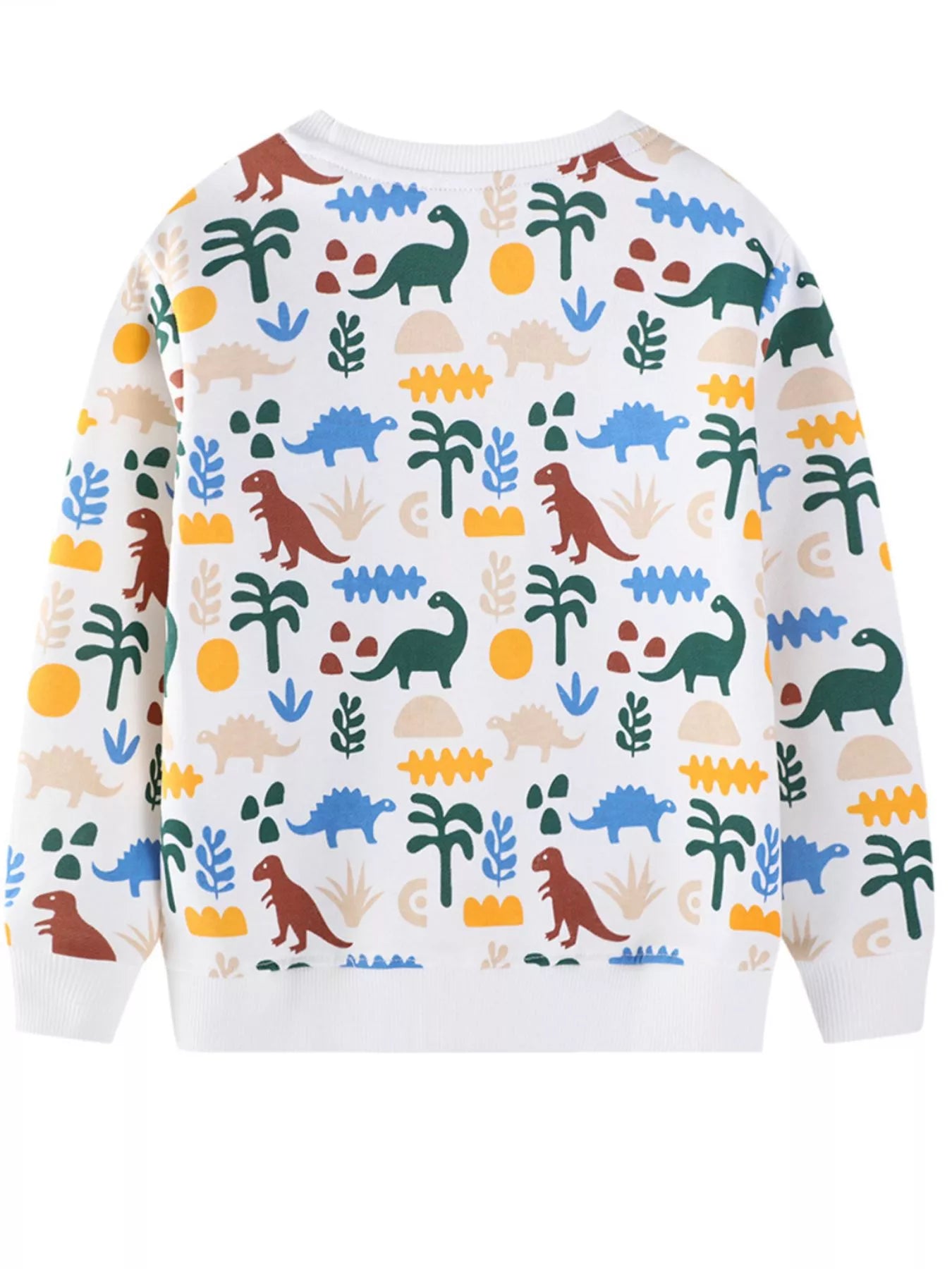 Children's Dinosaur Print Crew Neck Sweatshirt - PBNJ FASHIONS