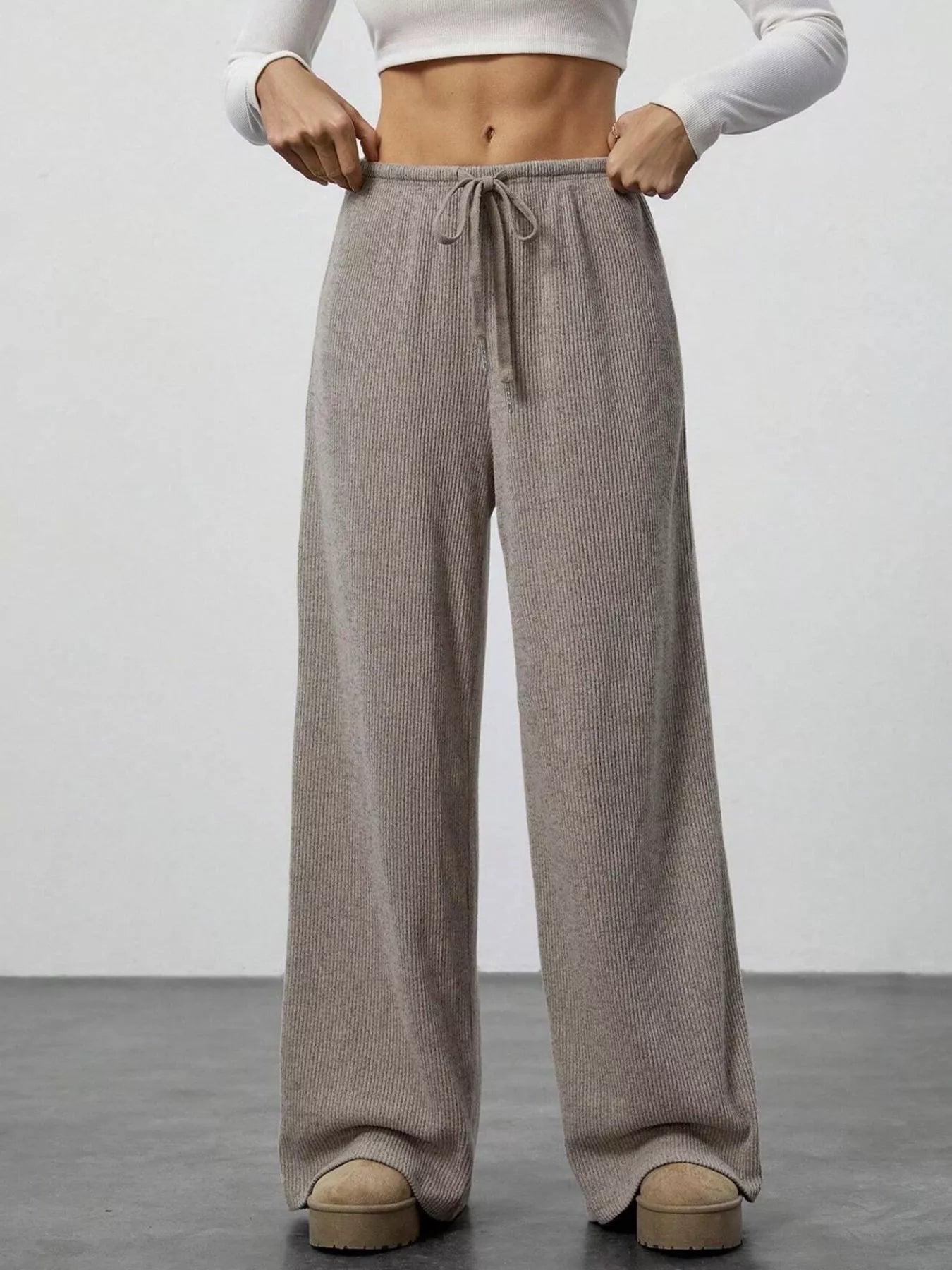 Relaxed Fit Drawstring Pants - PBNJ FASHIONS