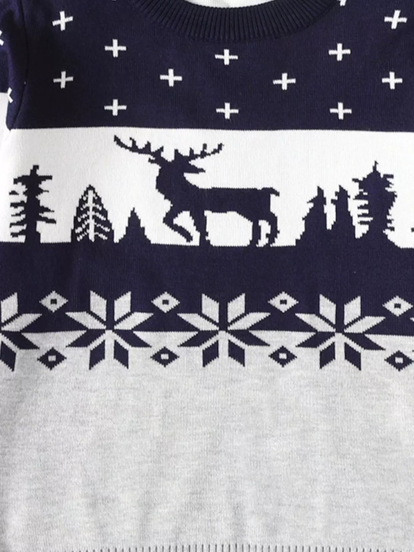 Children's Christmas Reindeer Pattern Knit Sweater - PBNJ FASHIONS