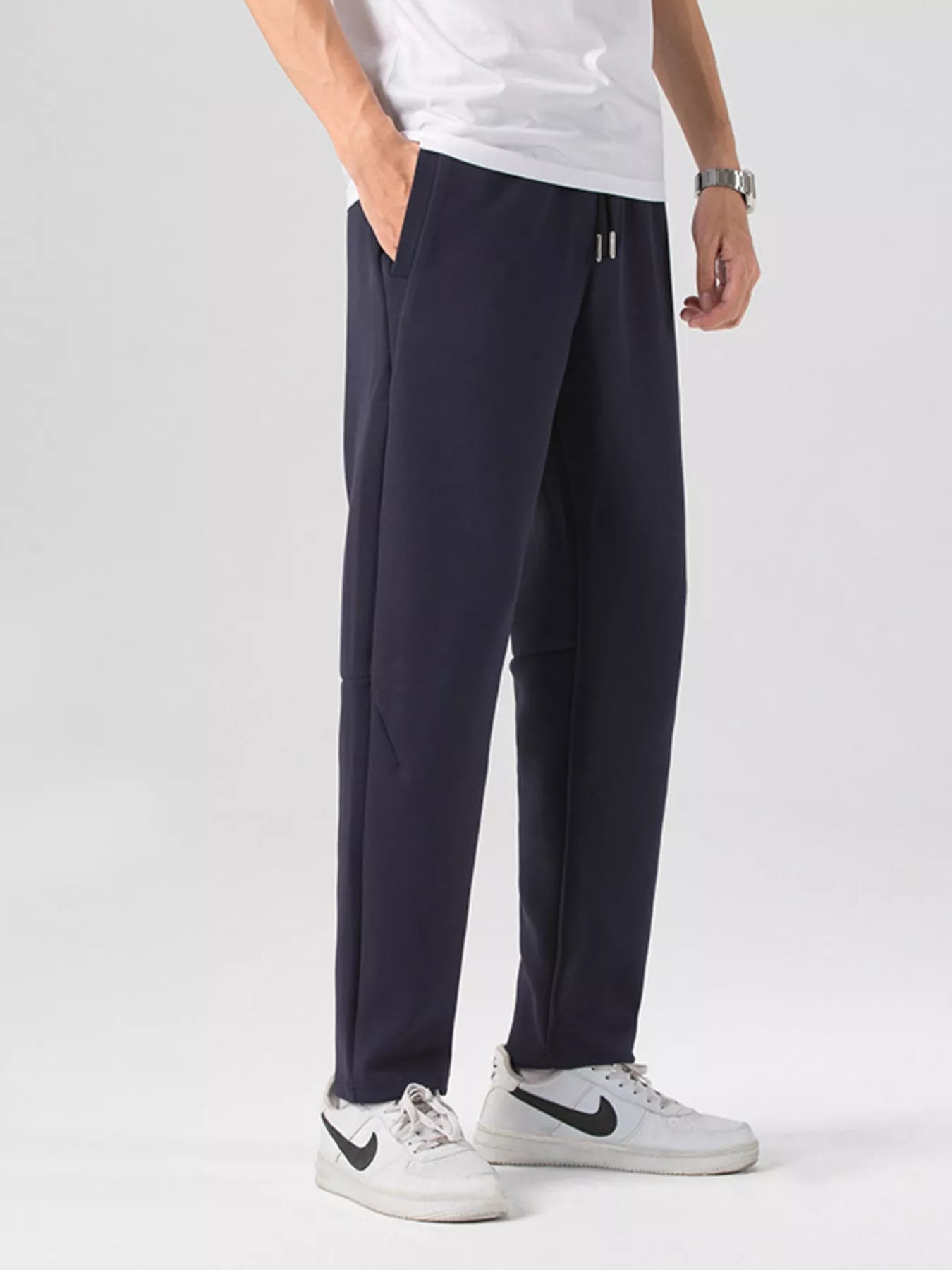 Men's Plus Size Casual Drawstring Straight - Leg Pants - PBNJ FASHIONS