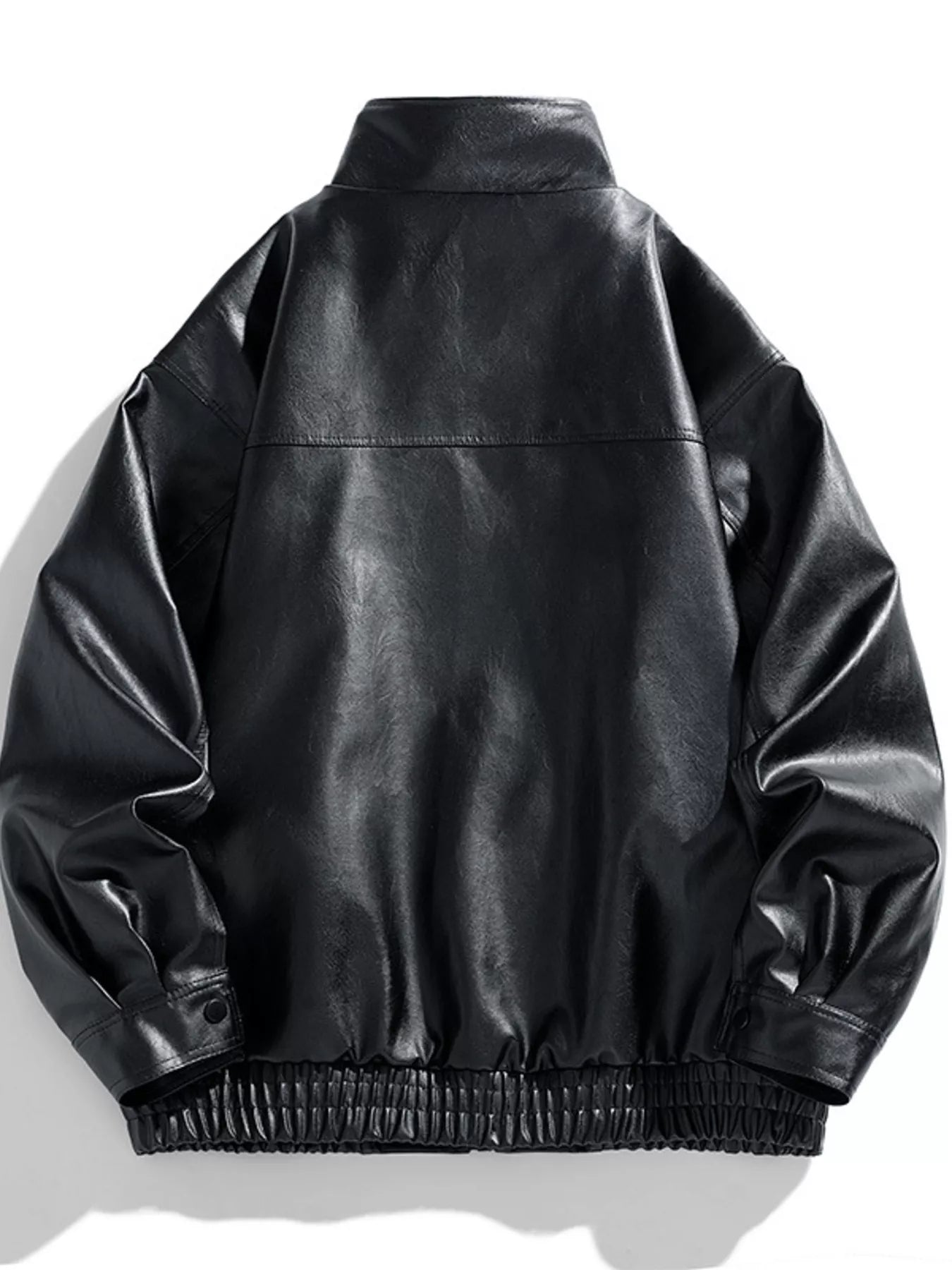 Men's Plus Size Urban Style Faux Leather Jacket - PBNJ FASHIONS