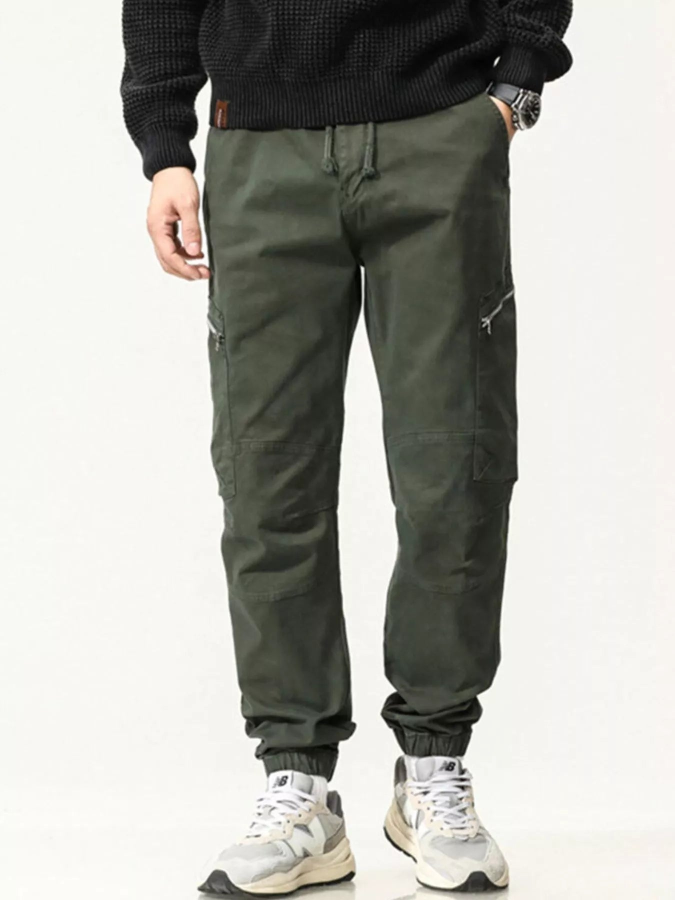 Men's Full Size Casual Cargo Pants with Zipper Pocket Plus Size - PBNJ FASHIONS