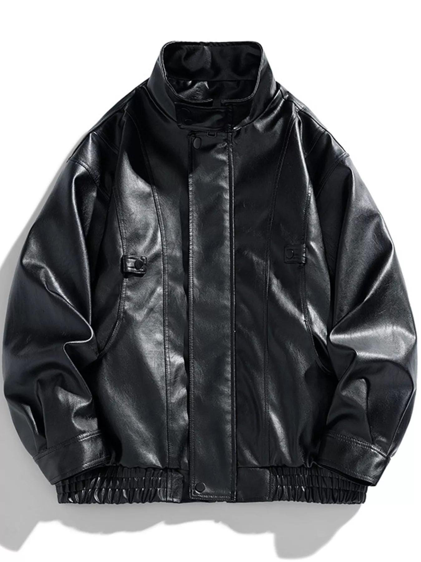 Men's Plus Size Urban Style Faux Leather Jacket - PBNJ FASHIONS