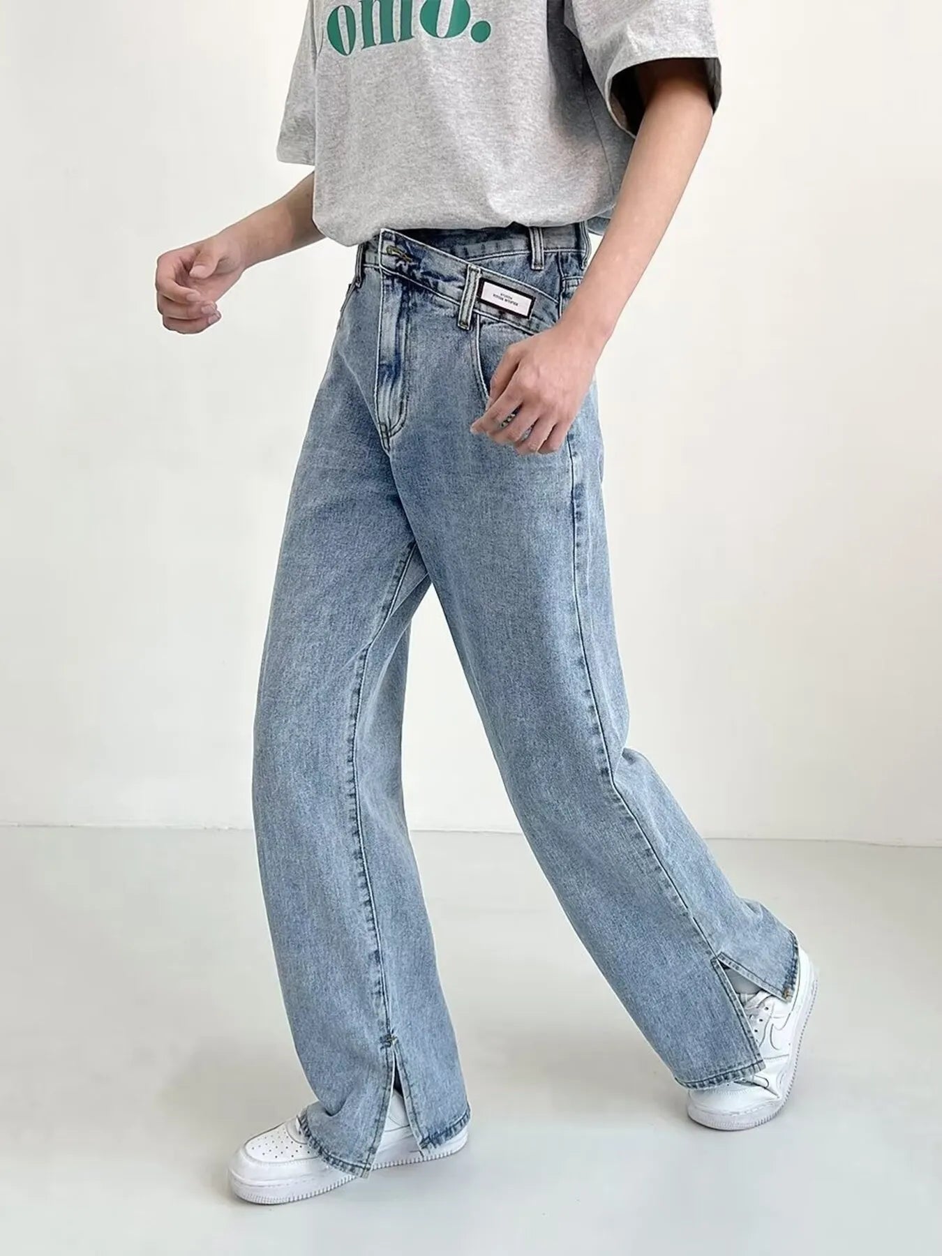 Men's Plus Size Side Slit Loose Fit Jeans - PBNJ FASHIONS