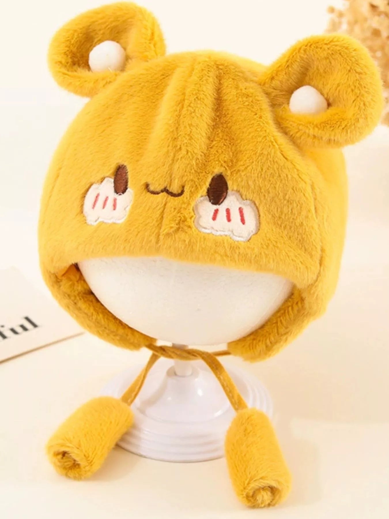 Children's Cute Bear Ear Plush Hat - PBNJ FASHIONS