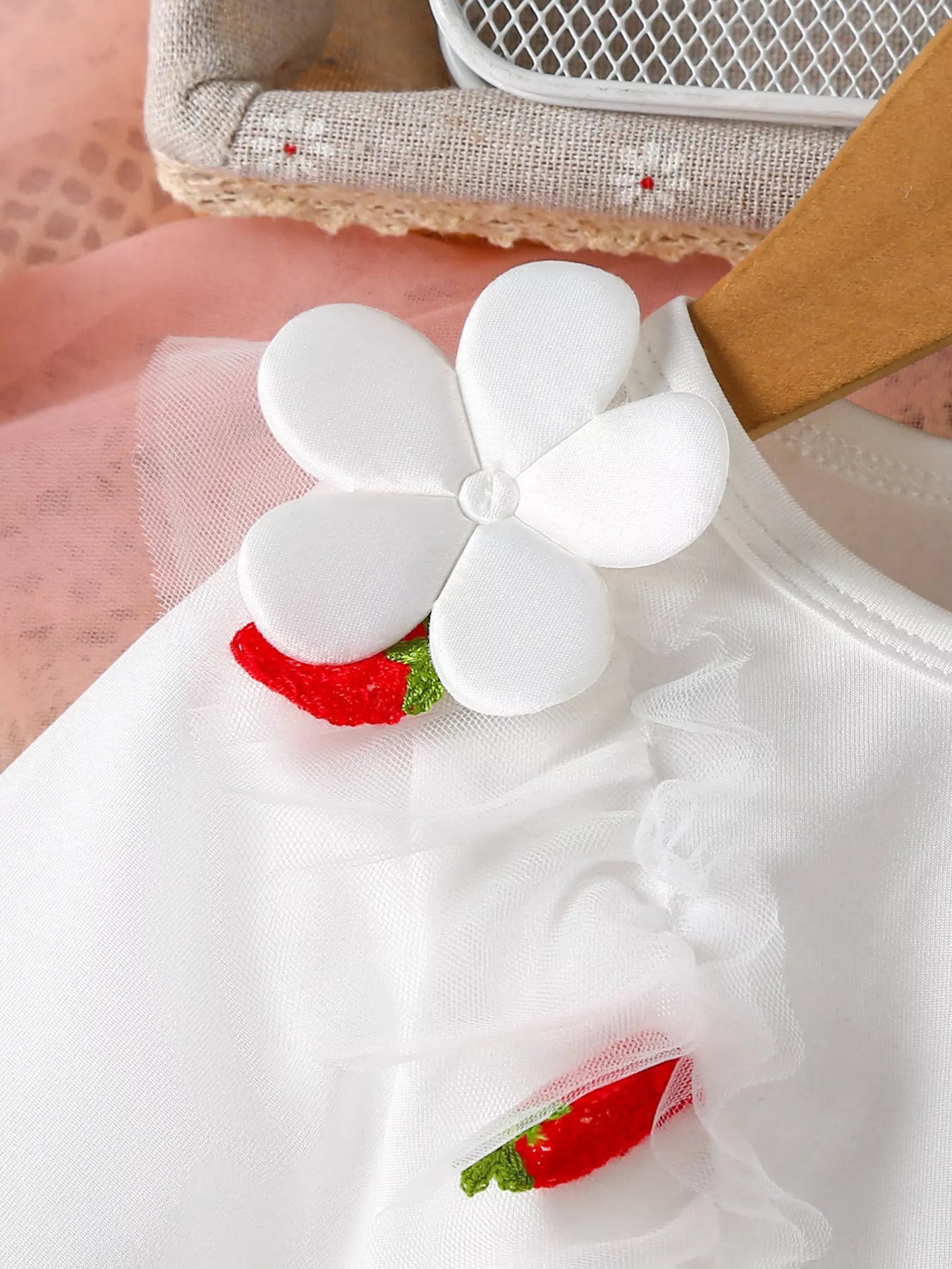 Children's Bow Decor Ruffle Trim Dress - PBNJ FASHIONS