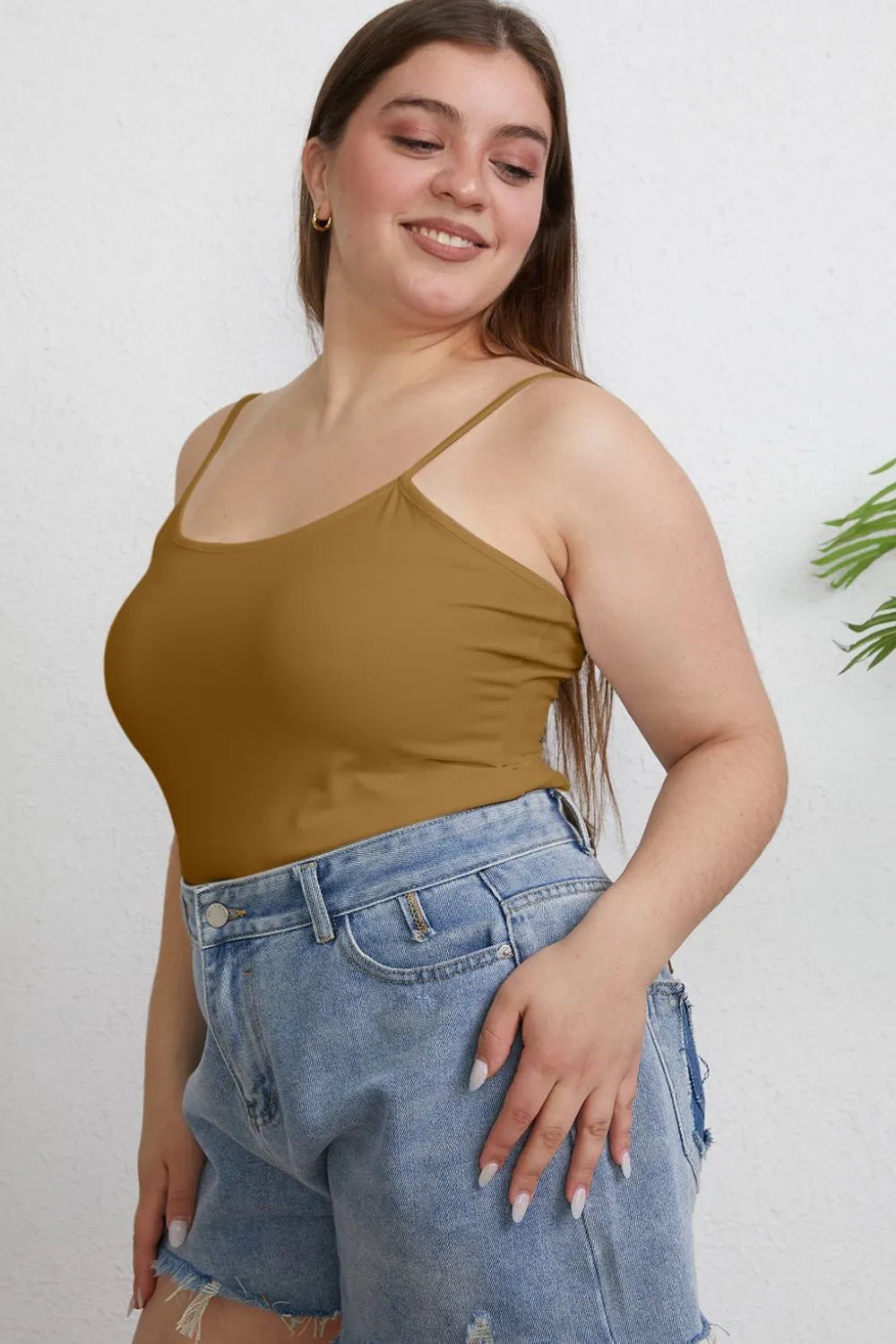 Basic Bae Full Size Round Neck Slim Cami Plus Size - PBNJ FASHIONS