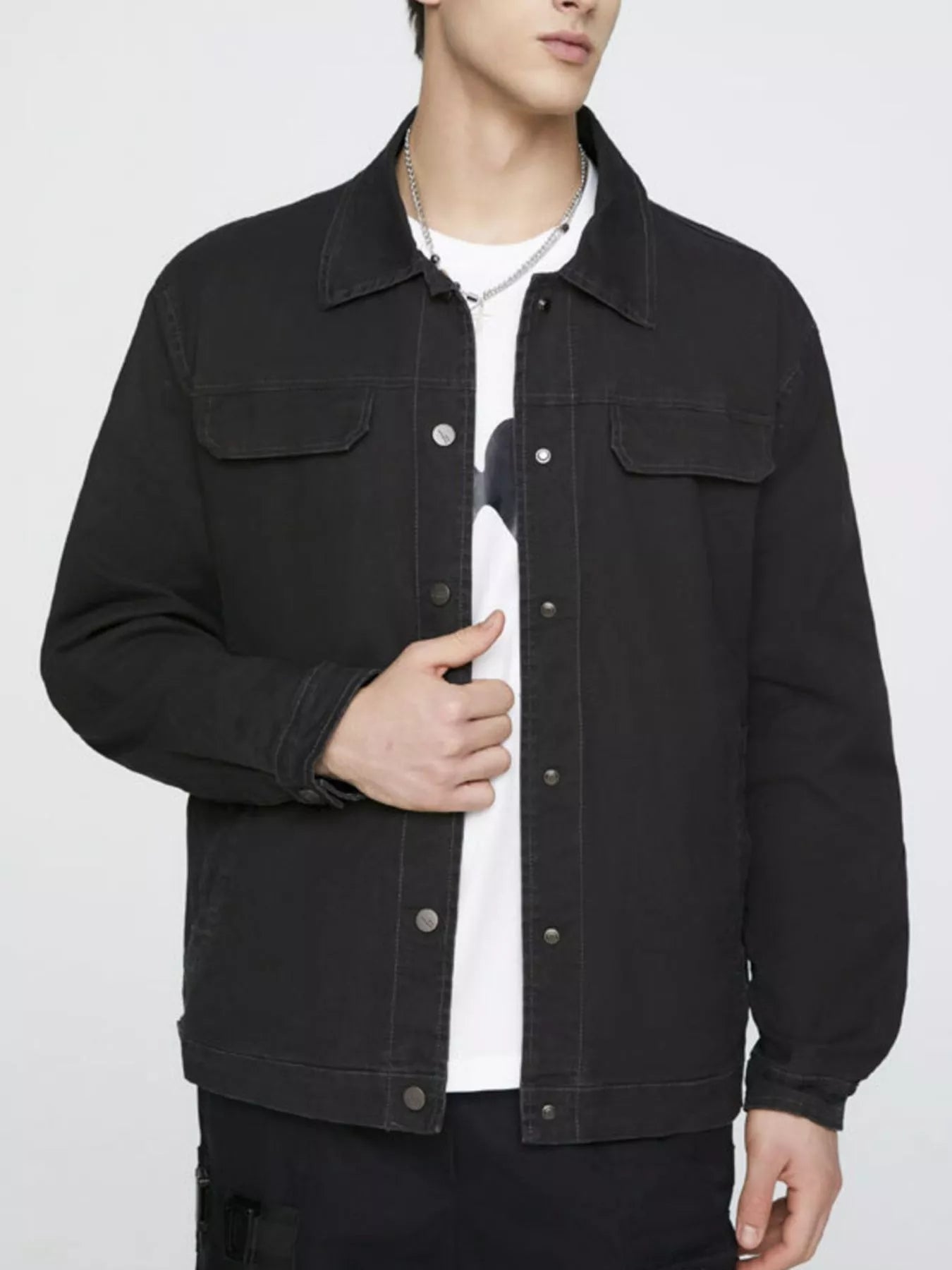 Men's Plus Size Button Up Long Sleeve Jacket - PBNJ FASHIONS