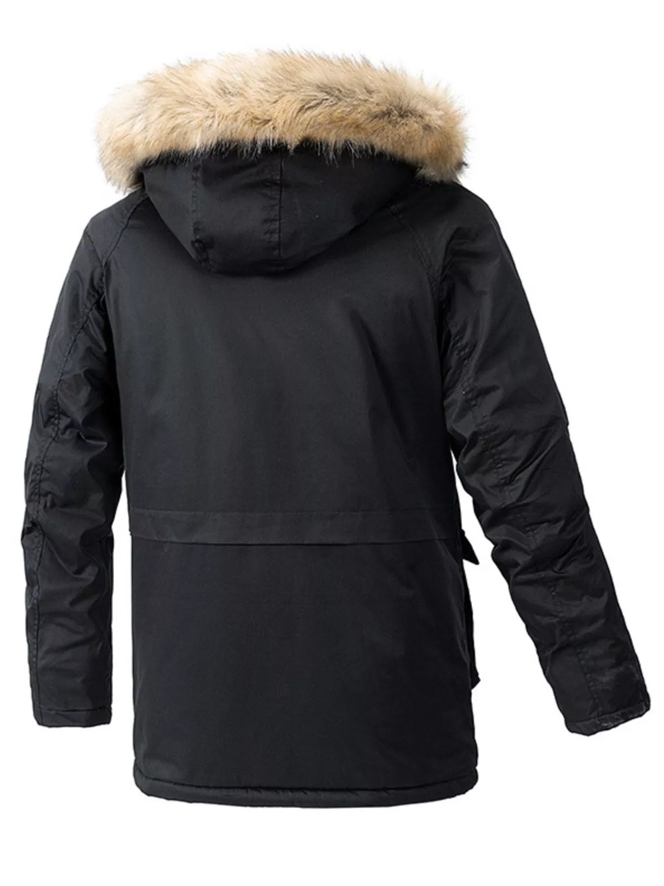 Men's Plus Size Fur Hooded Winter Parka Coat - PBNJ FASHIONS