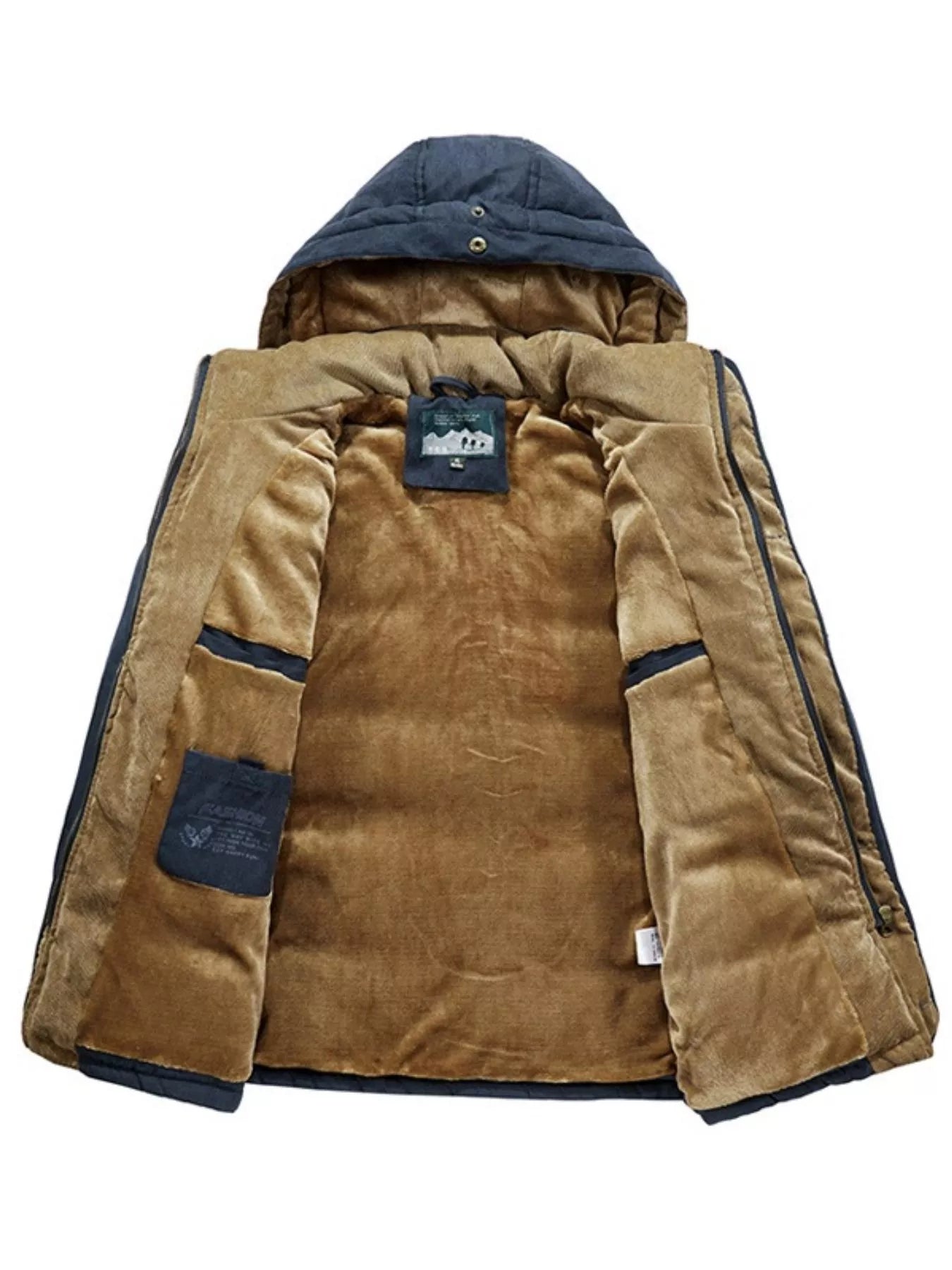 Men's Plus Size Warm Hooded Zip Up Winter Coat - PBNJ FASHIONS