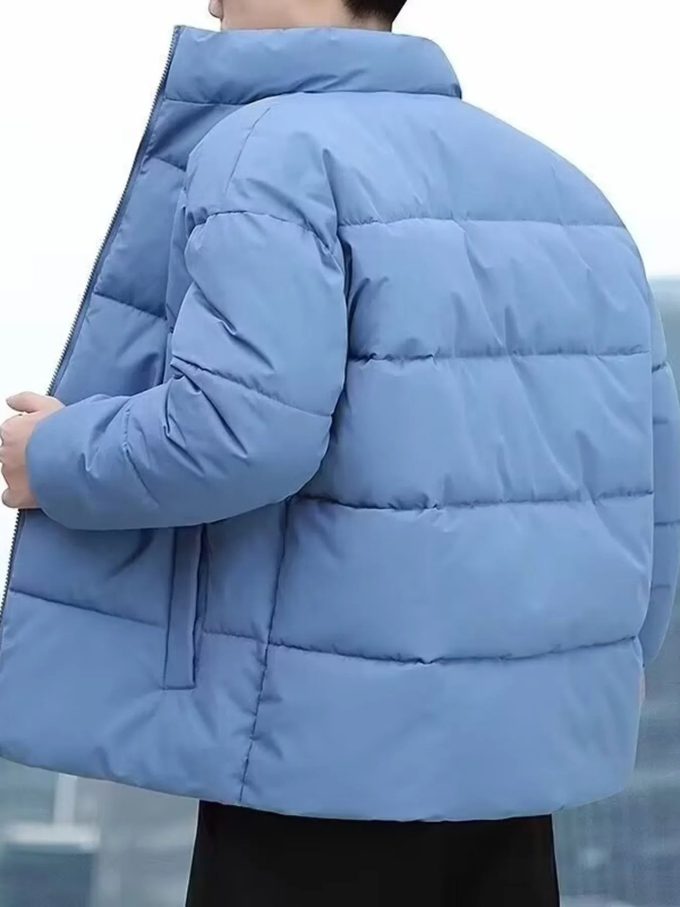 Men's Plus Size Quilted Zip Up Winter Coat - PBNJ FASHIONS