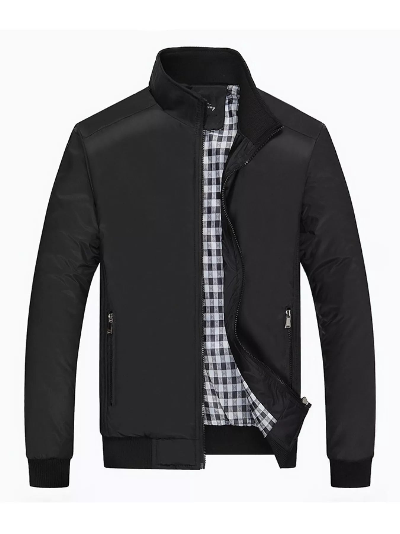 Men's Plus Size Casual Stand Collar Lightweight Jacket - PBNJ FASHIONS