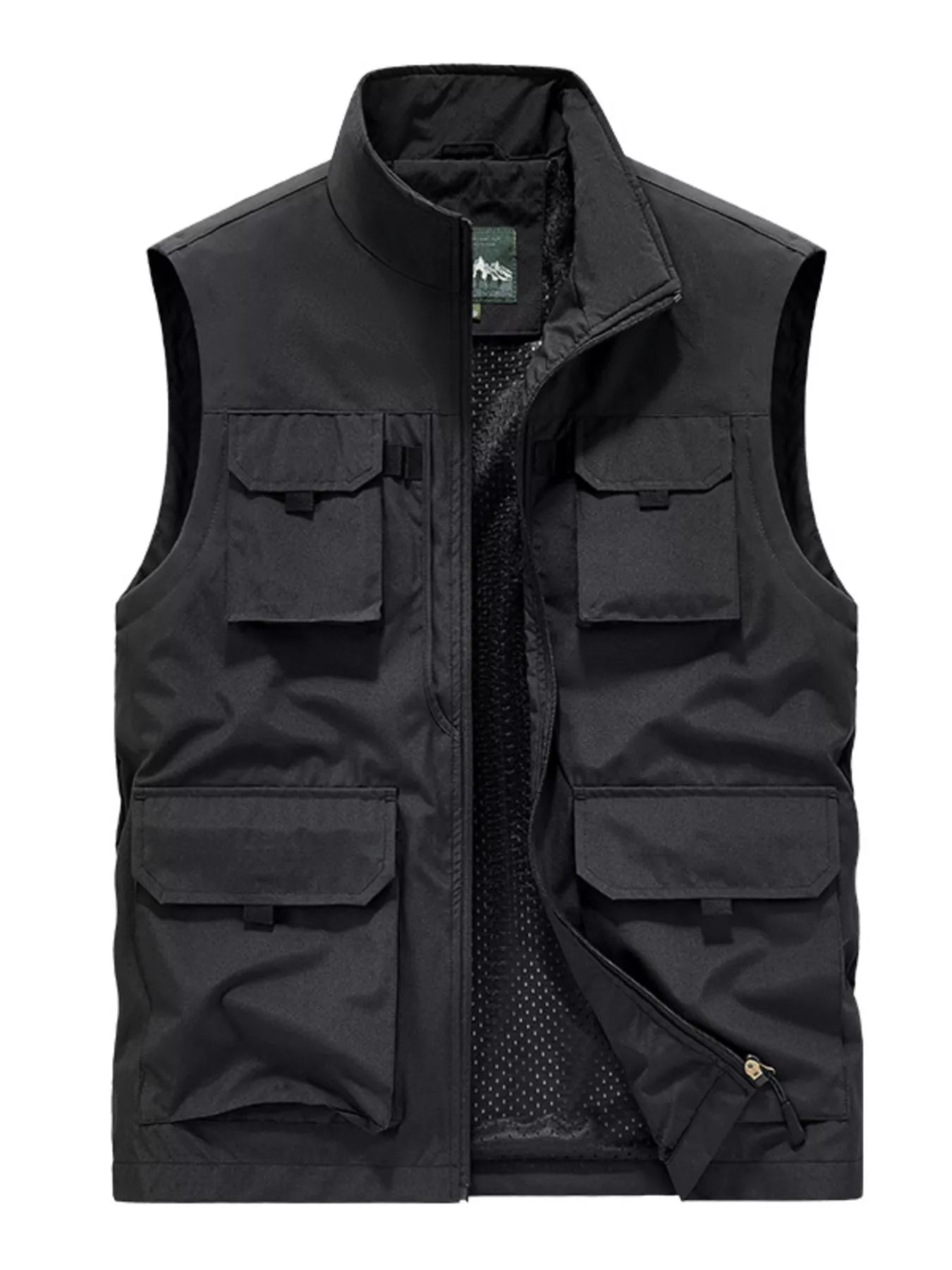 Men's Plus Size Multi - Pocket Zip Up Vest Coat - PBNJ FASHIONS