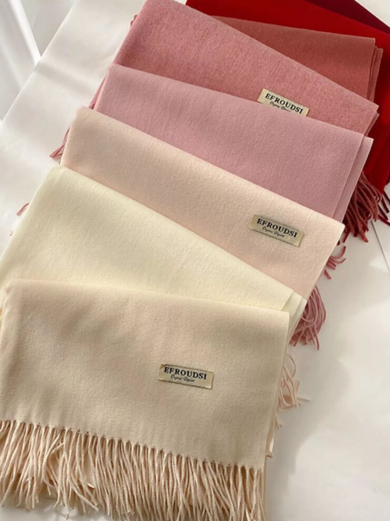 Fringe Solid Color Scarf - PBNJ FASHIONS