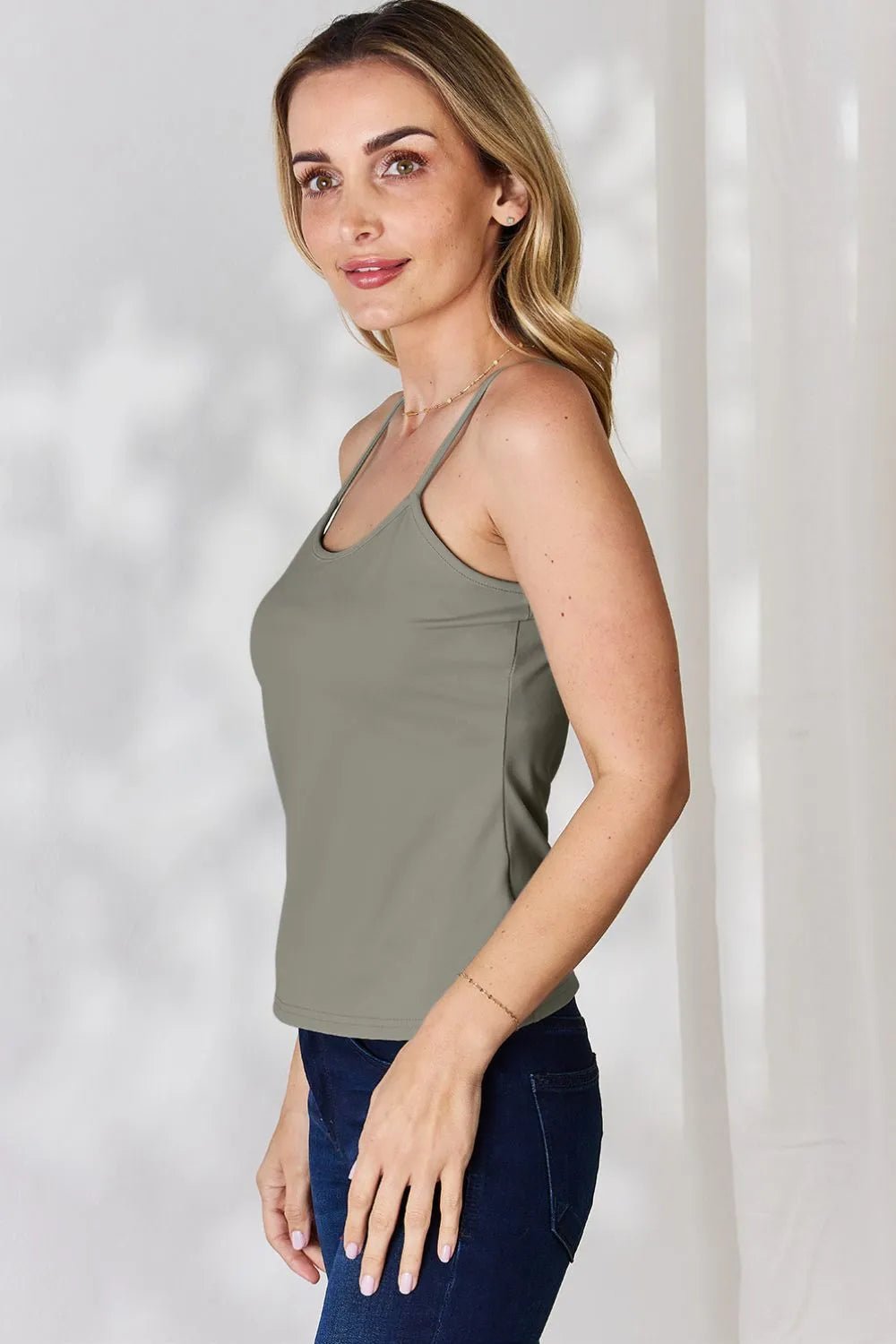 Basic Bae Full Size Round Neck Slim Cami Plus Size - PBNJ FASHIONS