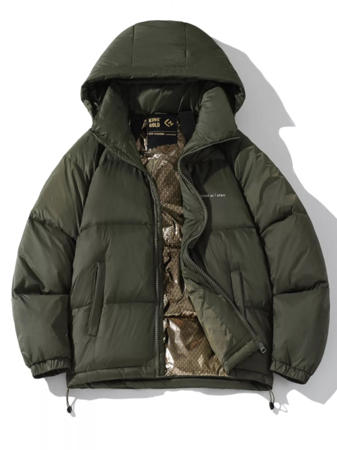 Men's Plus Size Hooded Lightweight Puffer Jacket - PBNJ FASHIONS