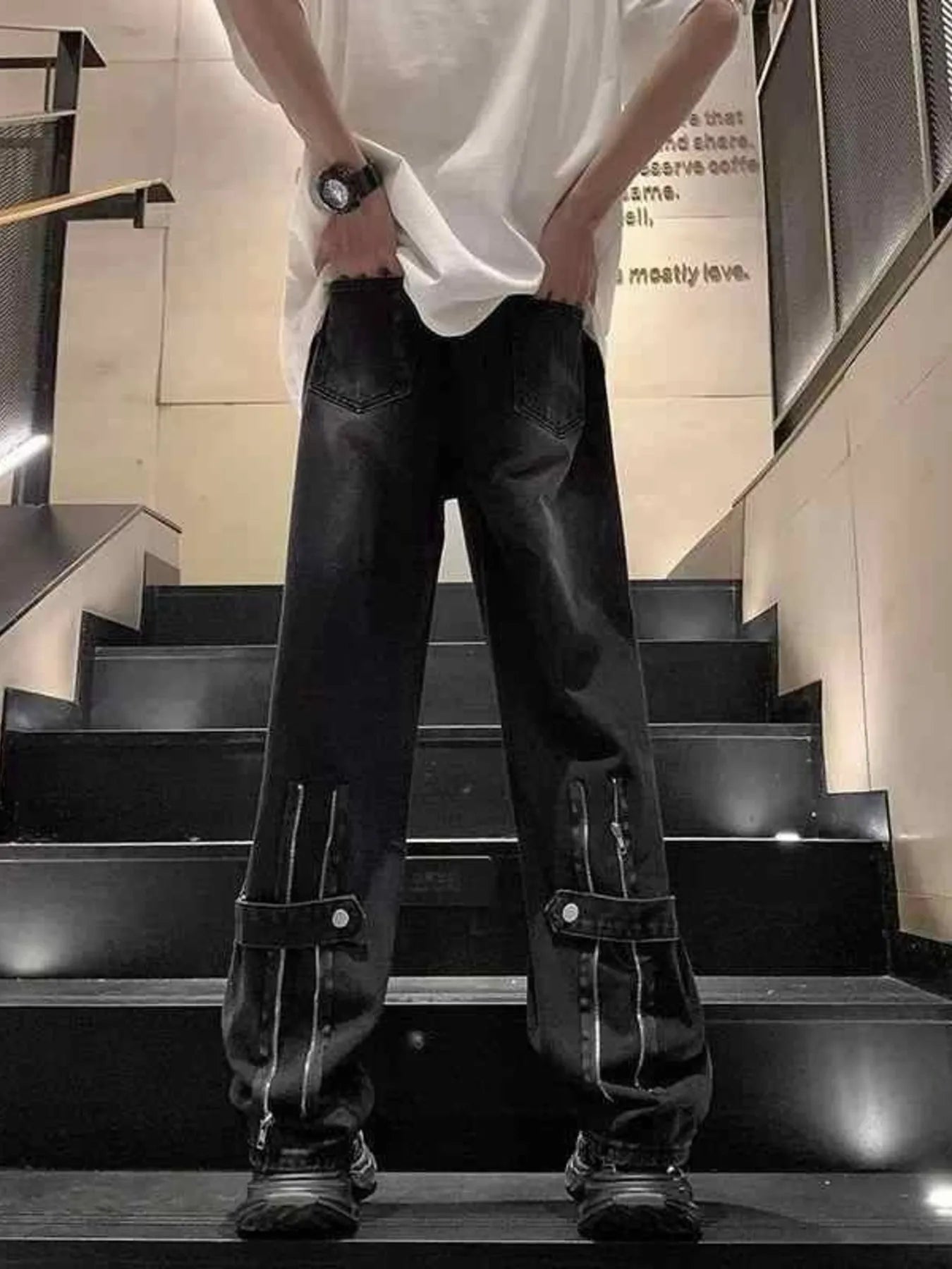 Men's Full Size Wash Wide Leg Jeans Plus Size - PBNJ FASHIONS