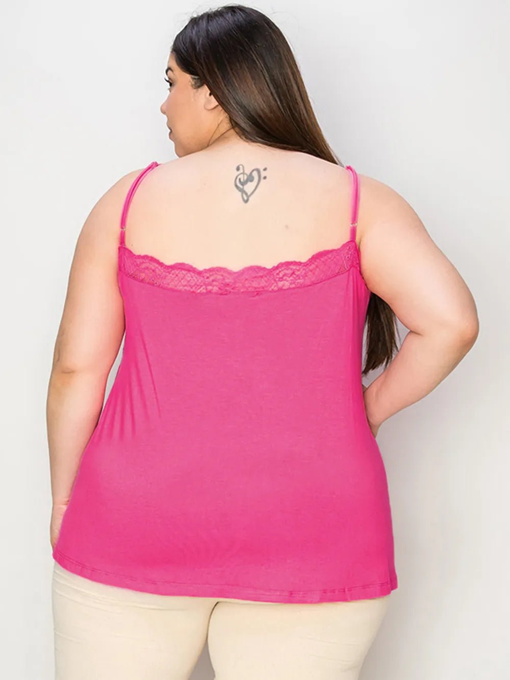 Basic Bae Full Size Lace Trim V - Neck Cami - PBNJ FASHIONS