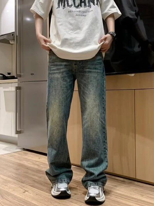 Men's Full Size Wash Loose Fit Jeans Plus Size - PBNJ FASHIONS