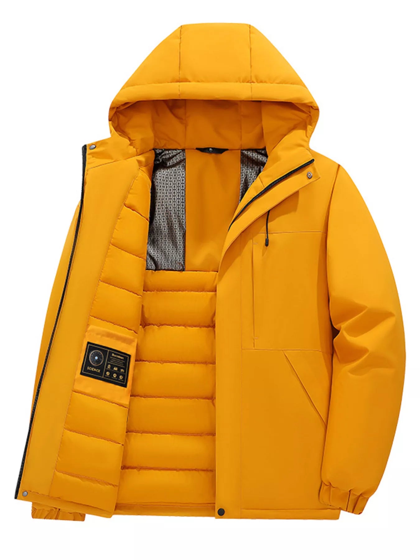 Men's Full Size Zip Up Hooded Winter Coat Plus Size - PBNJ FASHIONS