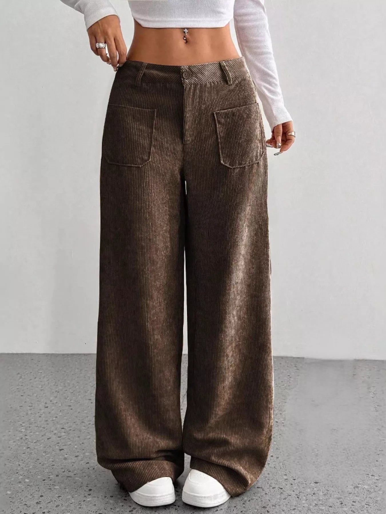 Corduroy Wide Leg Pants - PBNJ FASHIONS