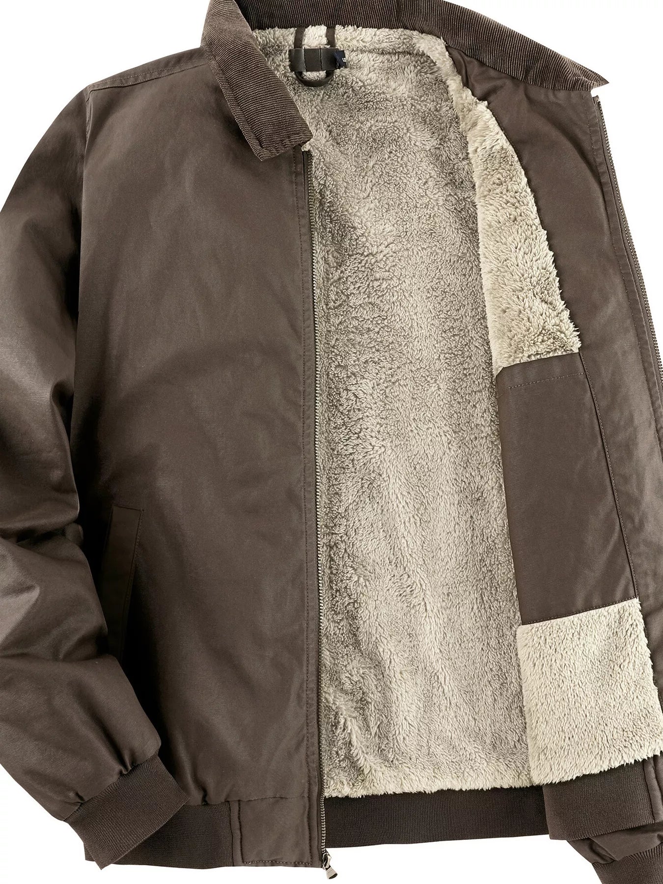 Men's Sherpa Lined Zip Up Jacket - PBNJ FASHIONS