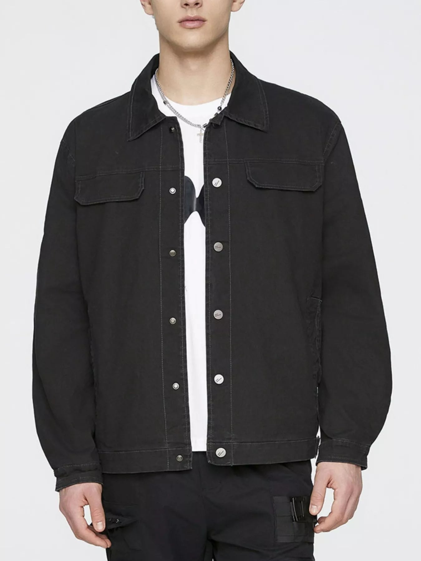 Men's Plus Size Button Up Long Sleeve Jacket - PBNJ FASHIONS