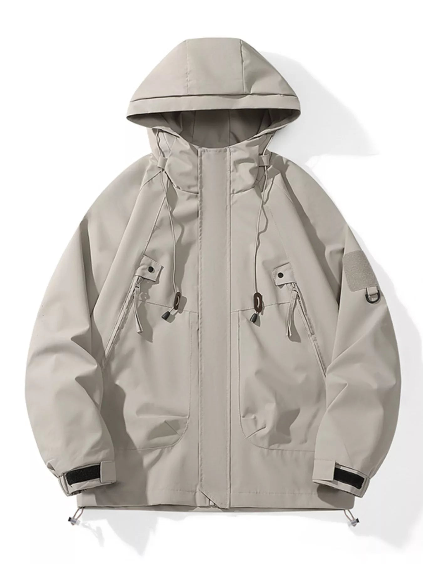 Men's Full Size Hooded Windproof Outdoor Jacket Plus Size - PBNJ FASHIONS