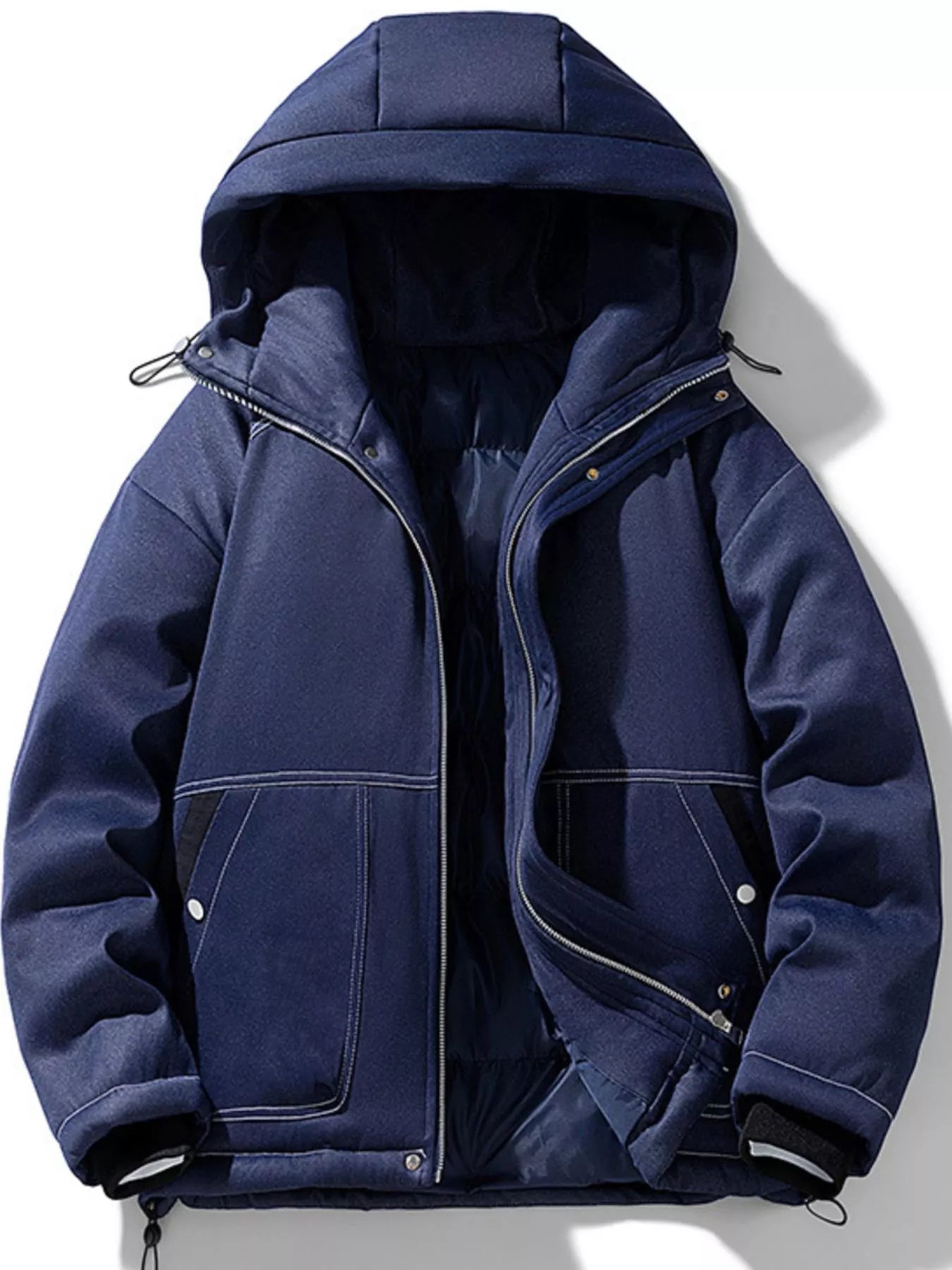 Men's Plus Size Warm Padded Hooded Puffer Jacket - PBNJ FASHIONS