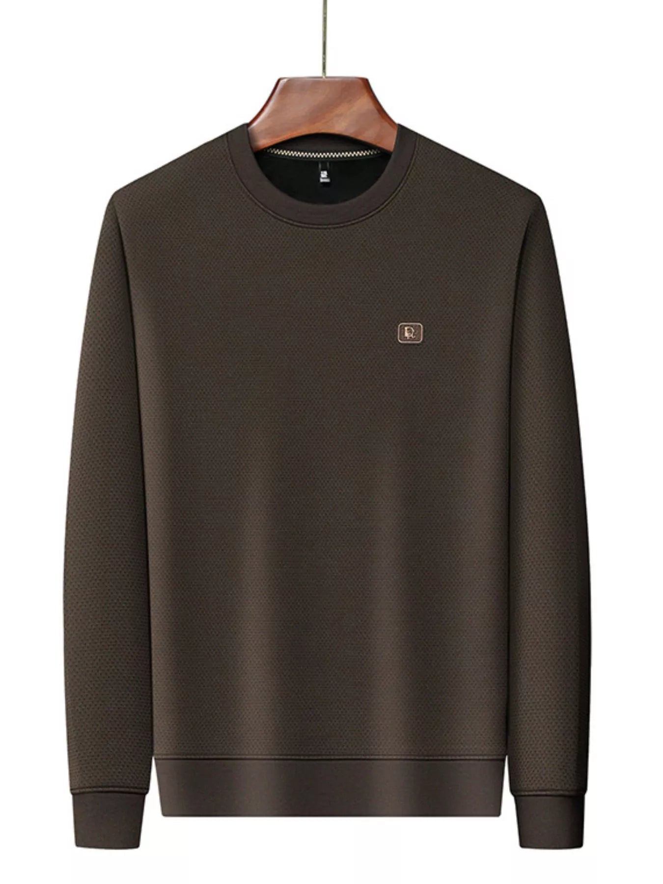 Men's Plus Size Long Sleeve Textured Casual T-Shirt - PBNJ FASHIONS