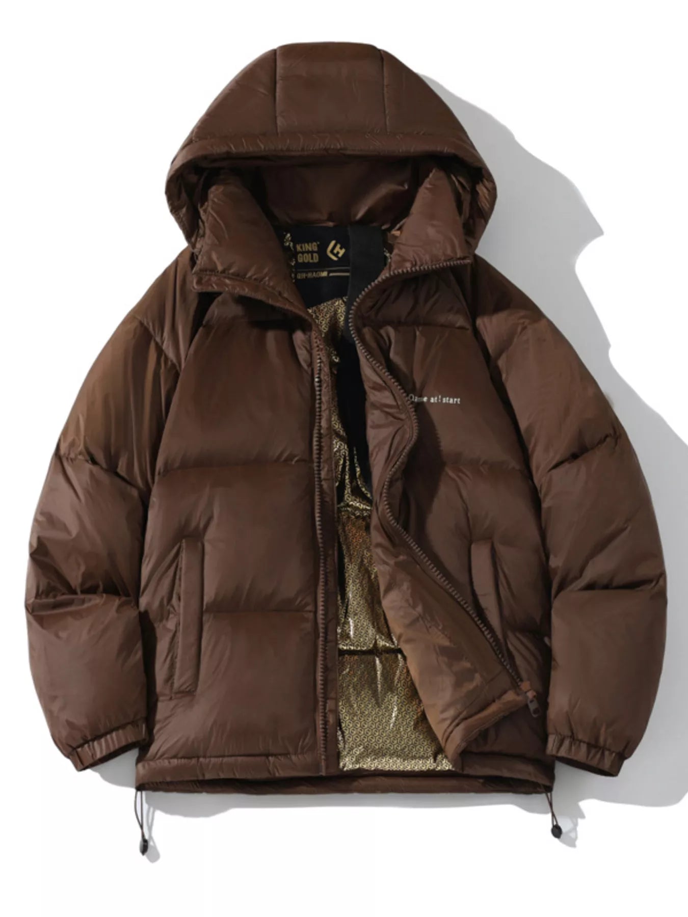 Men's Plus Size Hooded Lightweight Puffer Jacket - PBNJ FASHIONS