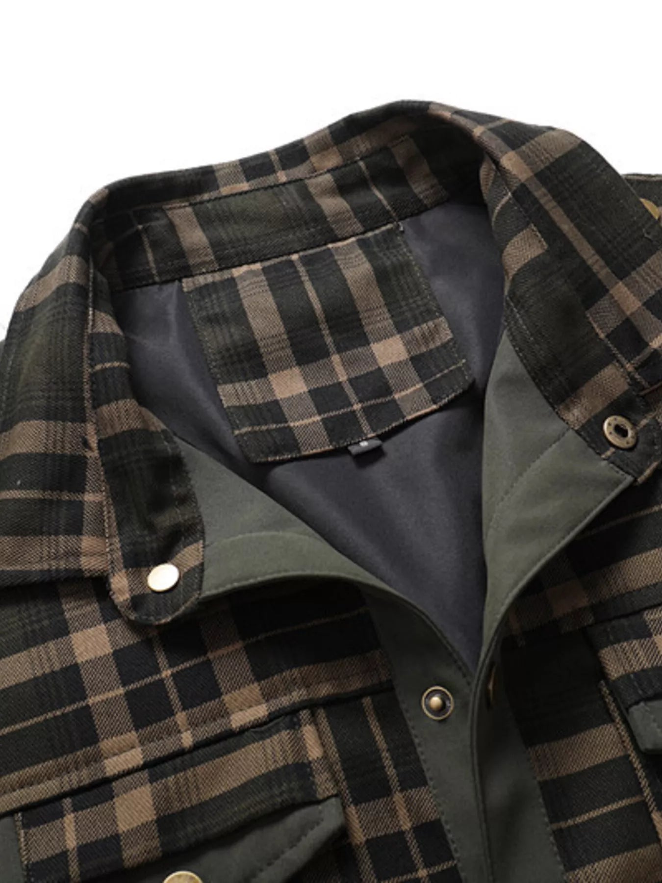 Men's Full Size Button Up Long Sleeve Plaid Shirt Plus Size - PBNJ FASHIONS