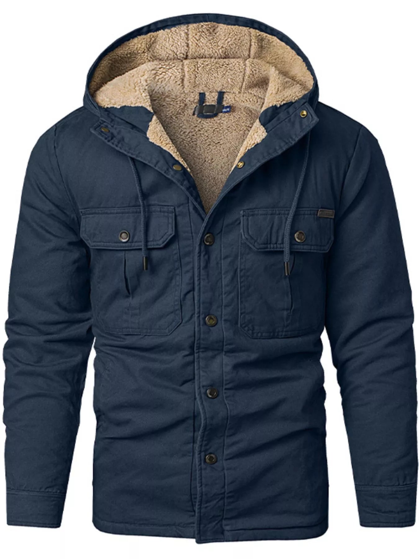 Men's Sherpa Lined Hooded Jacket - PBNJ FASHIONS