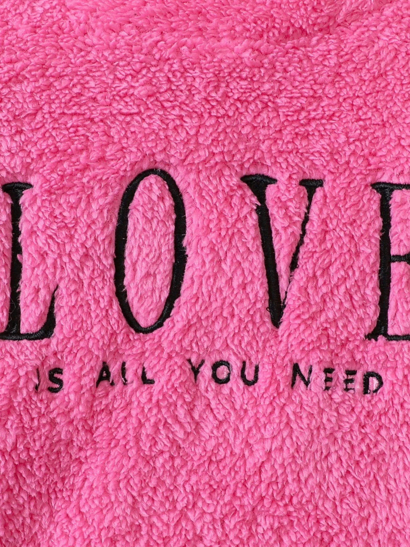 Children's Love Round Neck Fuzzy Sweatshirt - PBNJ FASHIONS