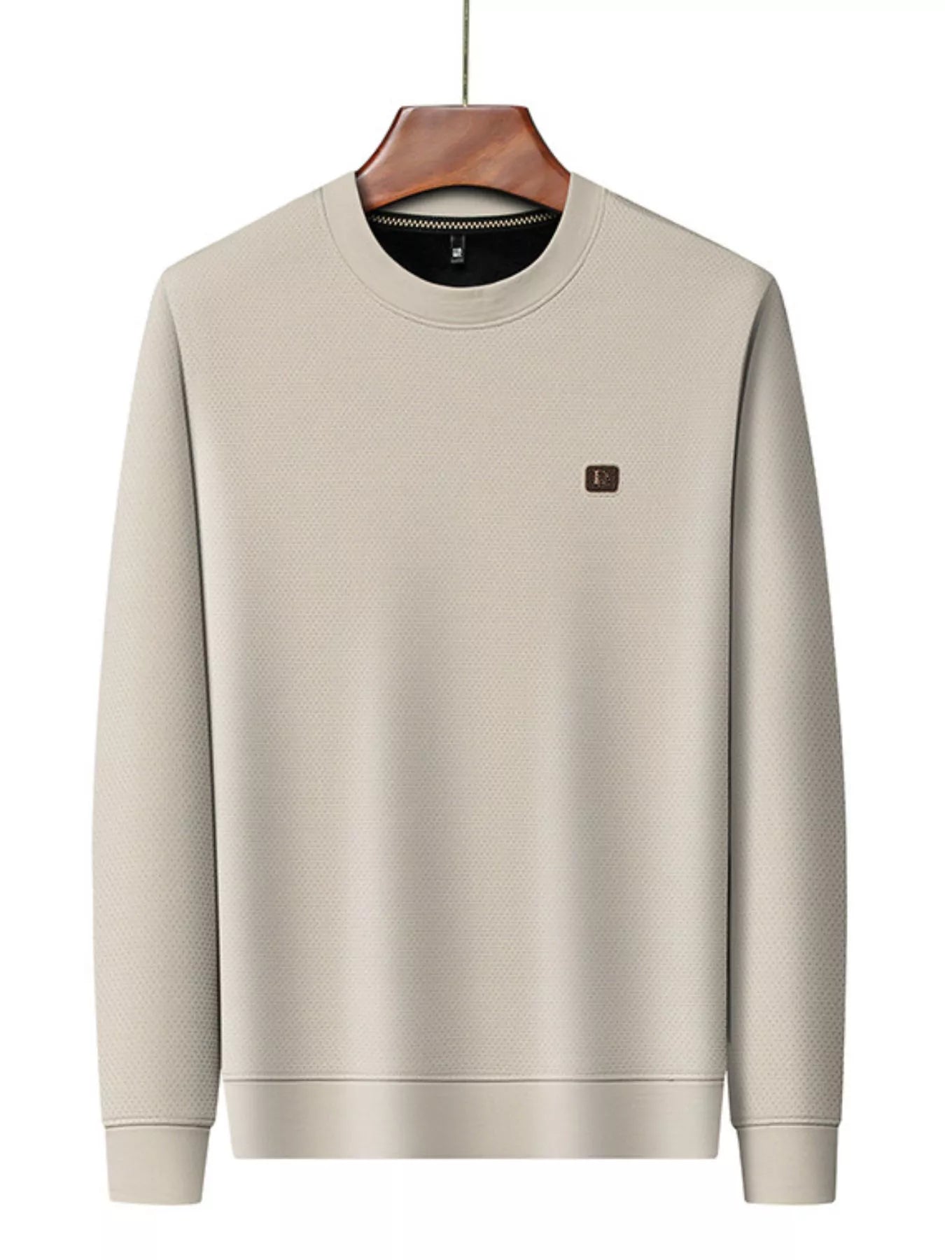 Men's Plus Size Long Sleeve Textured Casual T-Shirt - PBNJ FASHIONS