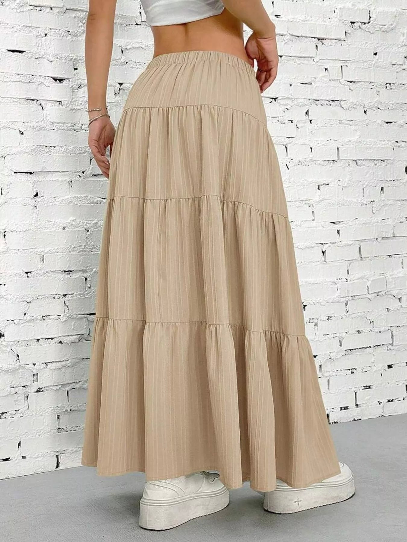 Flowy Tiered Maxi Skirt - PBNJ FASHIONS