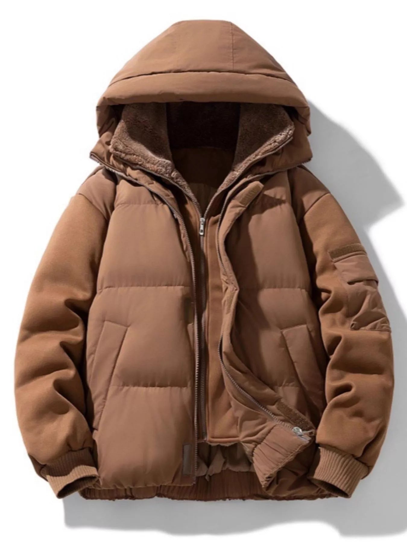 Men's Plus Size Warm Hooded Padded Puffer Jacket - PBNJ FASHIONS
