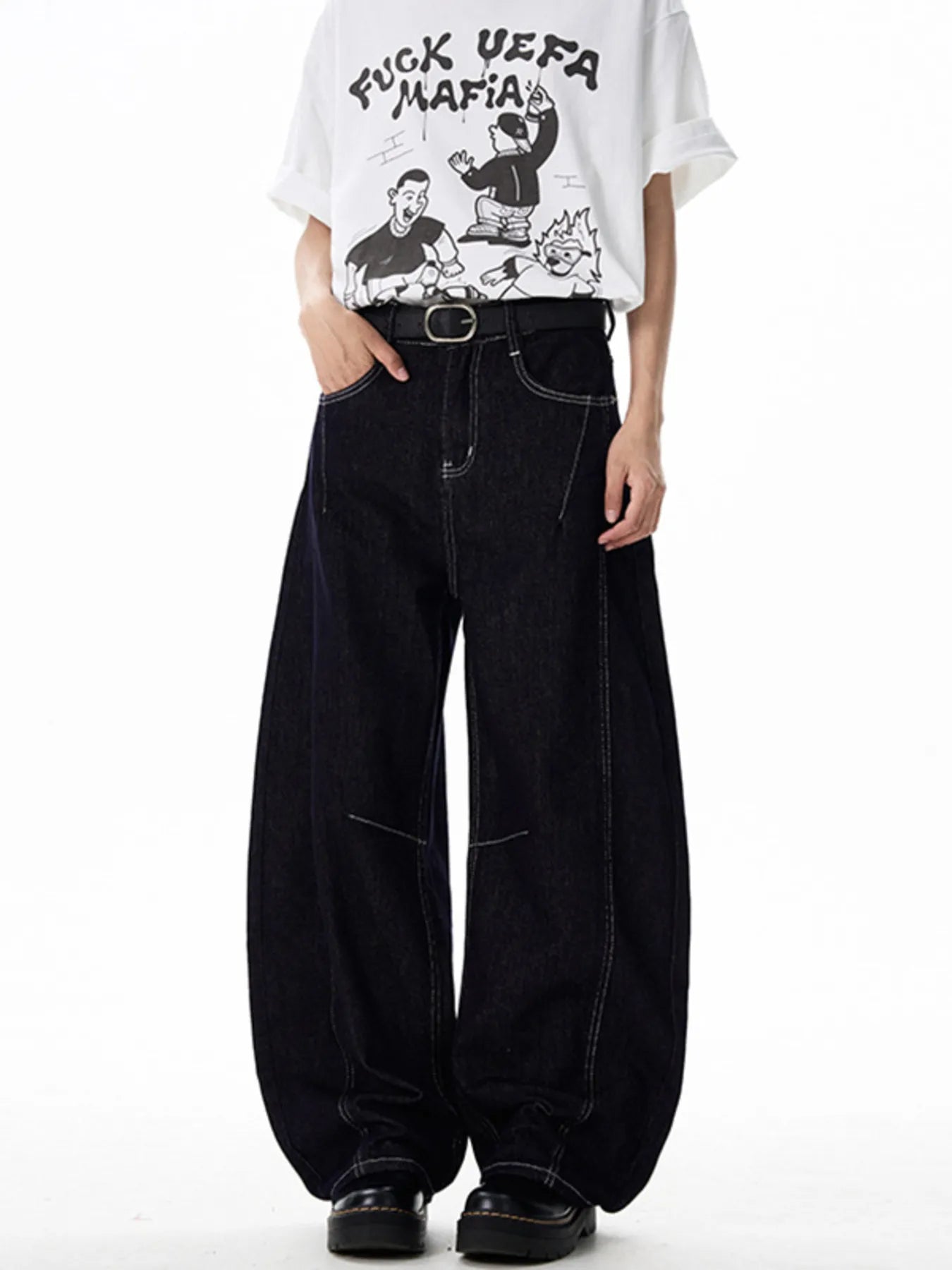Men's Wide Leg Jeans - PBNJ FASHIONS