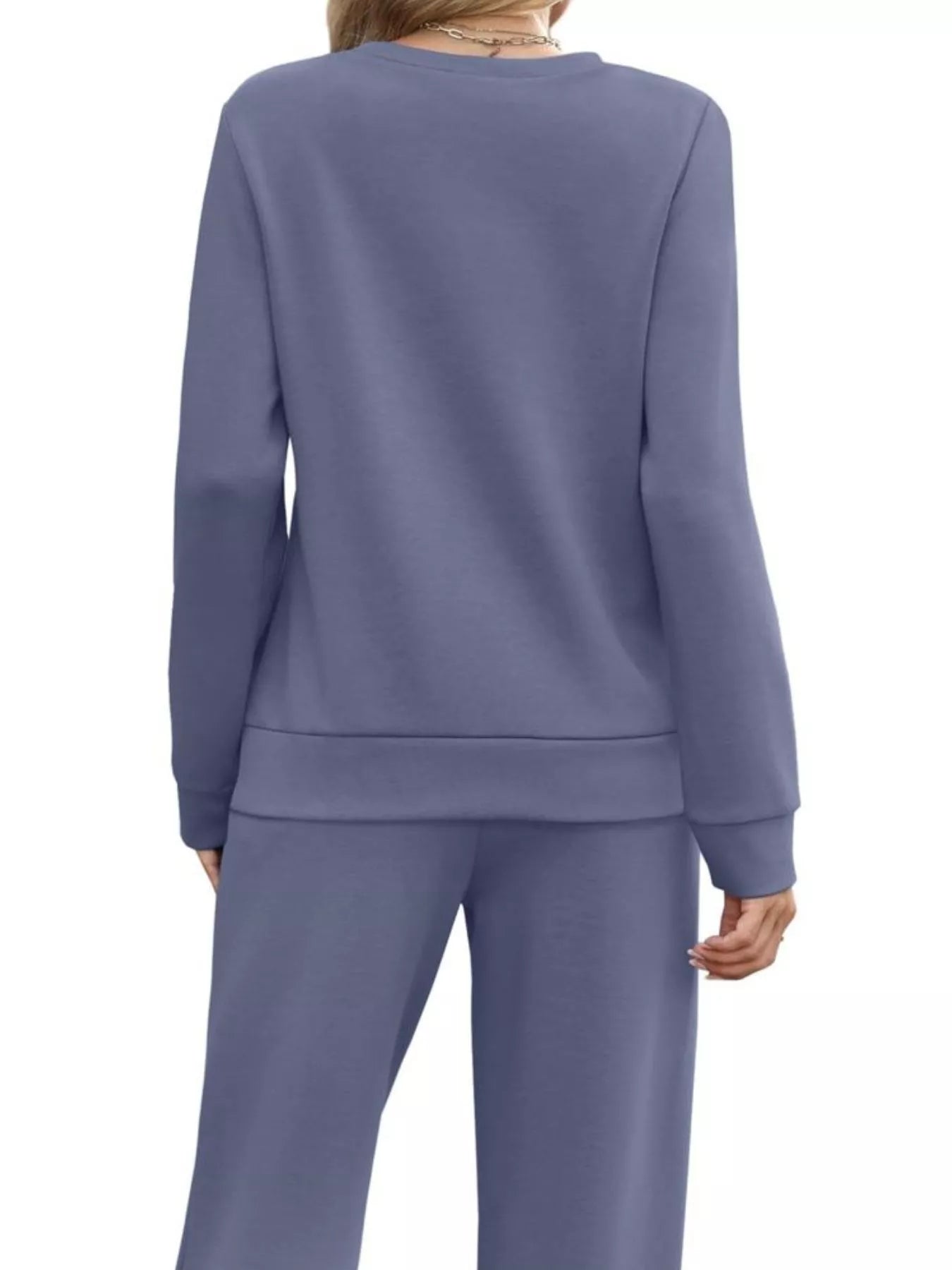Full Size Casual Long Sleeve Top and Pants Set Plus Size - PBNJ FASHIONS
