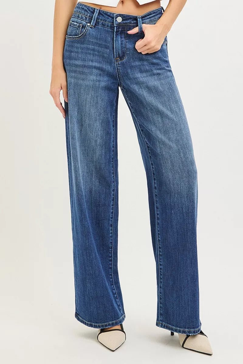 RISEN Slouchy Baggy Jeans with Pockets - PBNJ FASHIONS