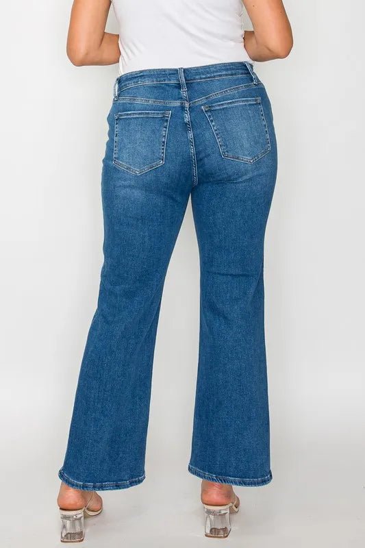bytos Full Size Cat's Whiskers Mid Rise Ankle Jeans - PBNJ FASHIONS