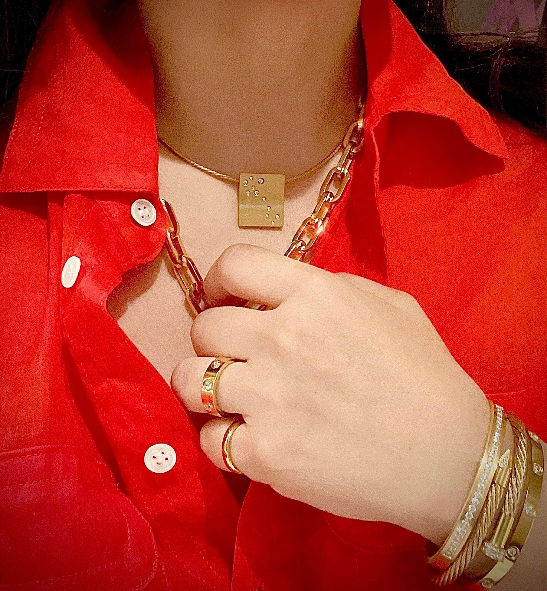 C200G B.Tiff High Polish Gold Paperclip Chain Necklace - PBNJ FASHIONS
