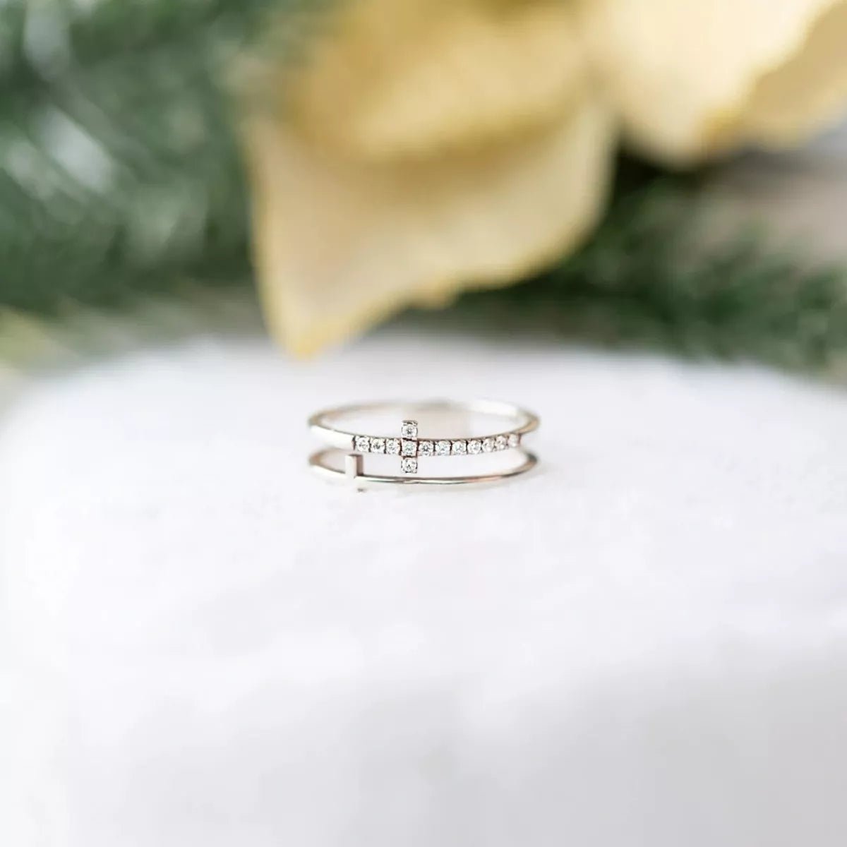 Double Band Cross Ring - PBNJ FASHIONS