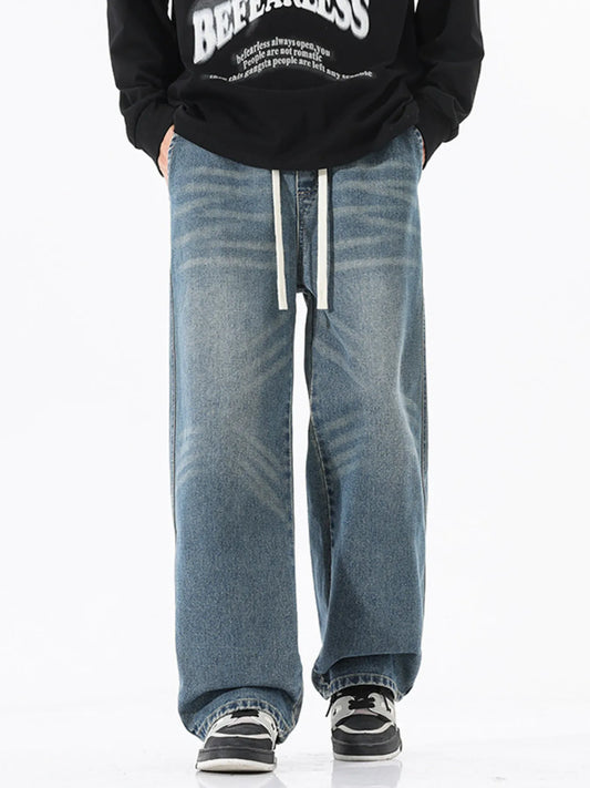 Men's Full Size Wash Wide Leg Jeans Plus Size - PBNJ FASHIONS