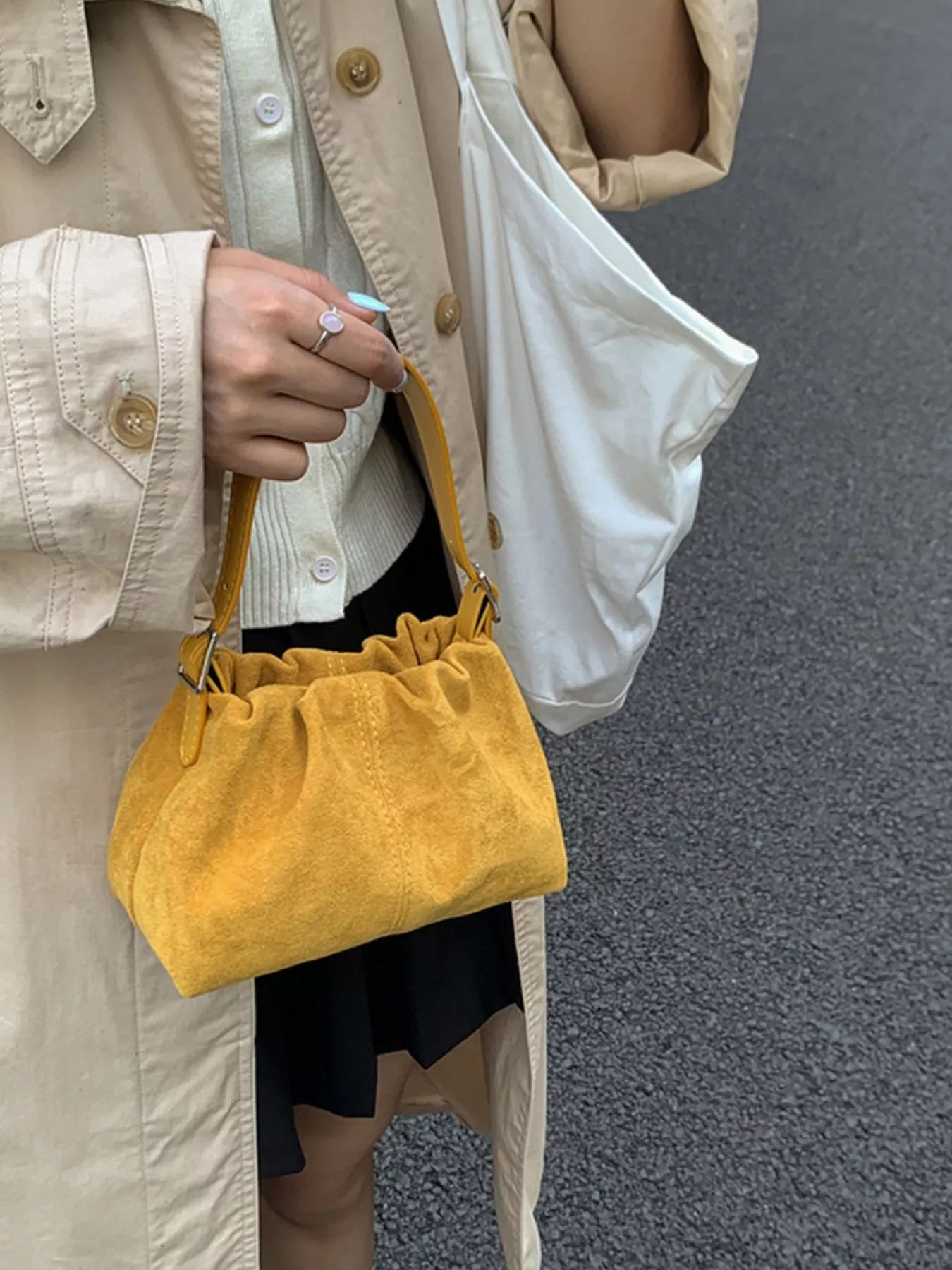 Suede Adjustable Strap Crossbody Bag - PBNJ FASHIONS